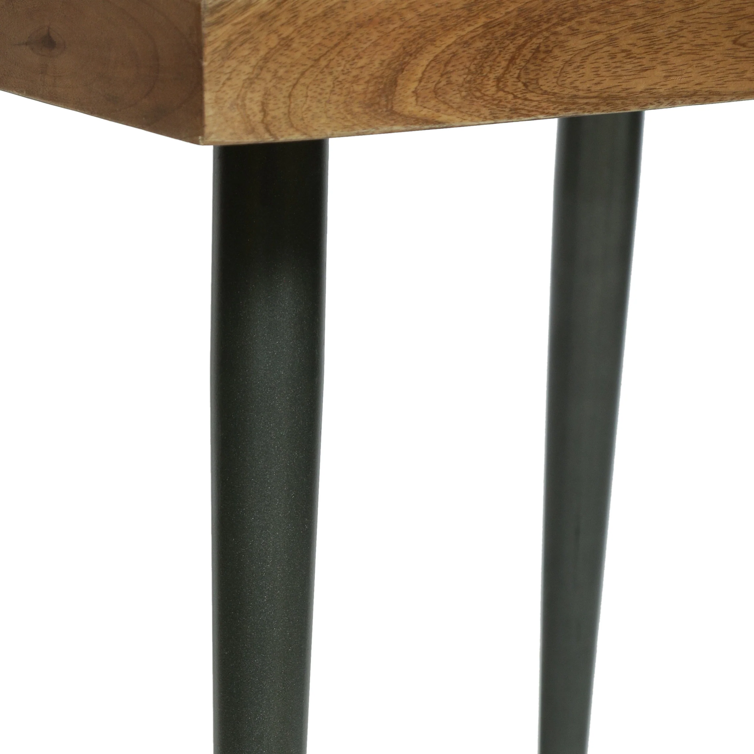 Tilton Boho Handcrafted Mango Wood Parquet Side Table, Natural Honey and Gray - furnishings