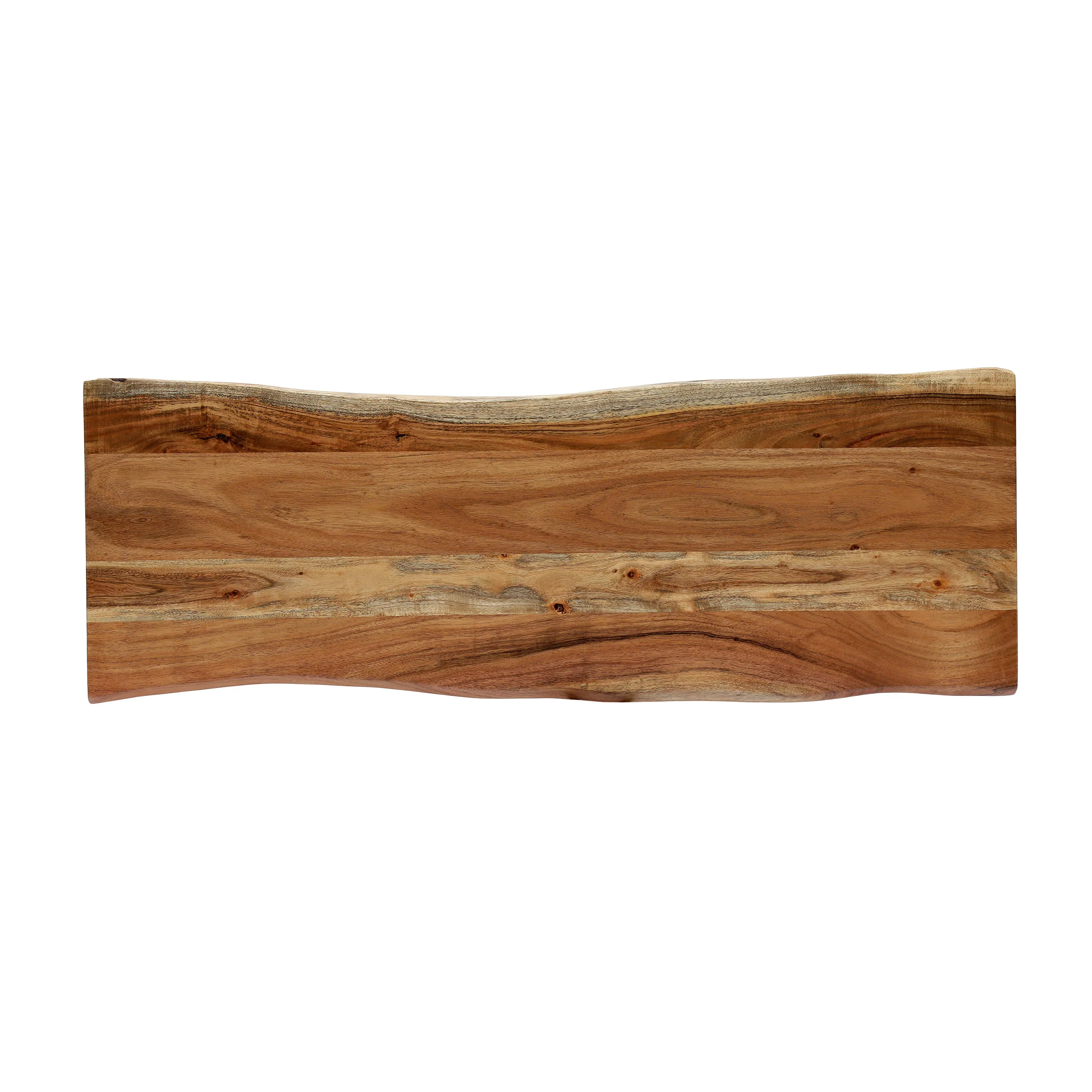 Bullard Modern Industrial Handmade Acacia Wood Dining Bench with Hairpin Legs, Natural and Black - furnishings