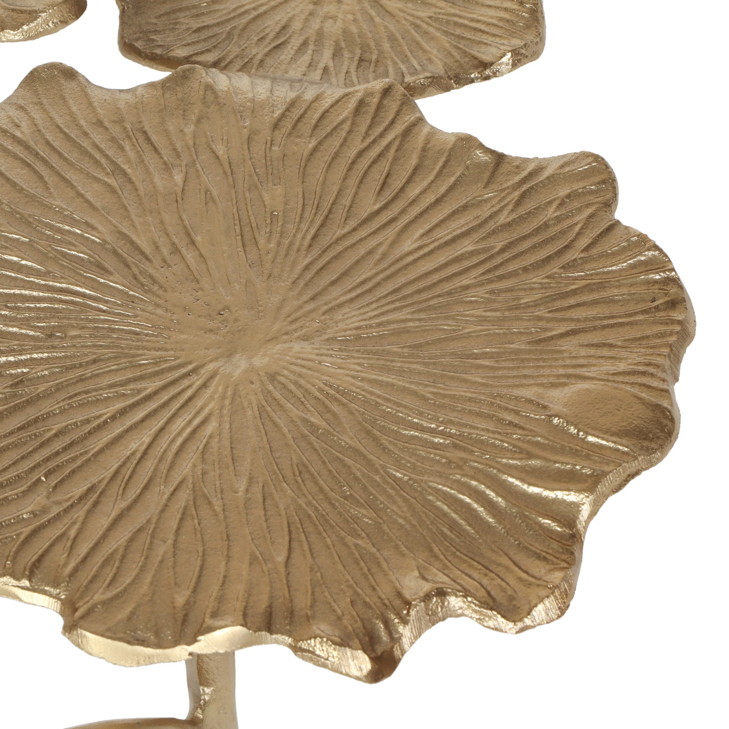 Condit Boho Glam Handcrafted Aluminum Leaf Pad Accent Table - furnishings