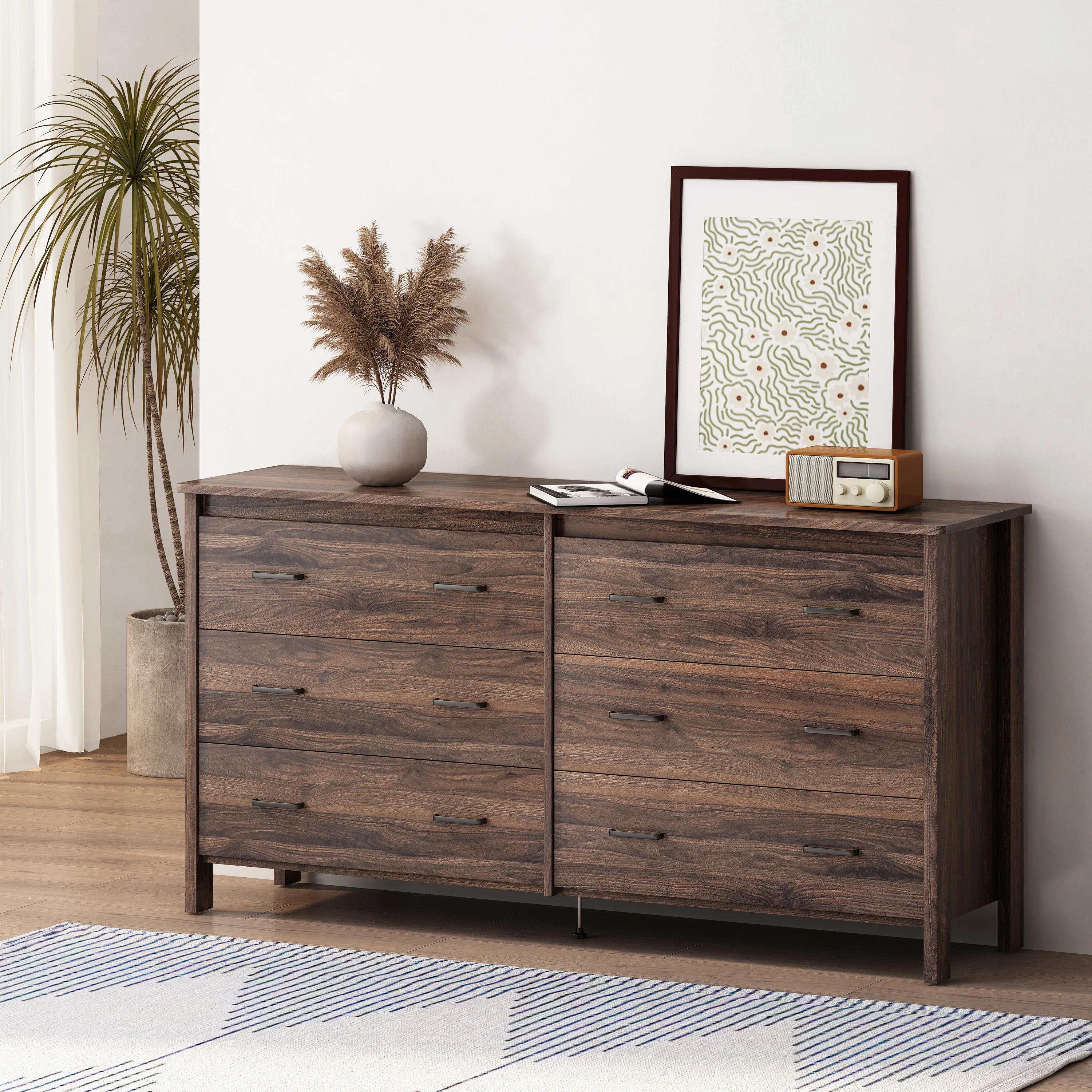 Titeca Contemporary 6 Drawer Dresser - furnishings