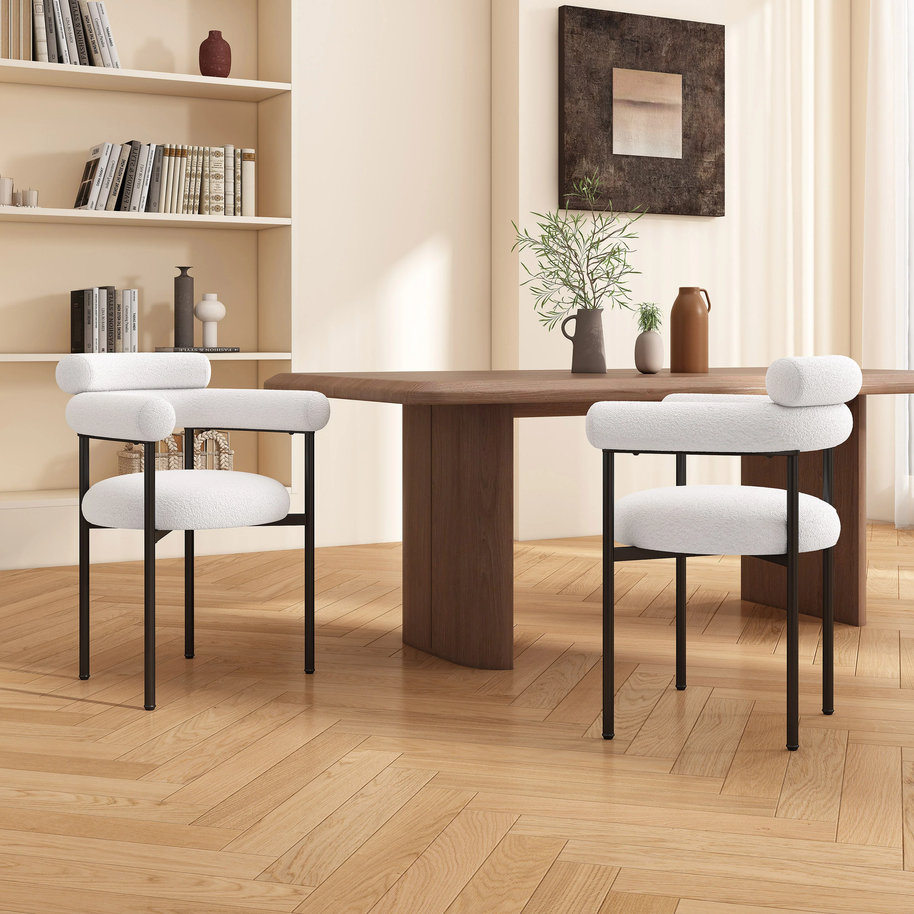 Jornic Modern Arm Upholstered Dining Chair - furnishings