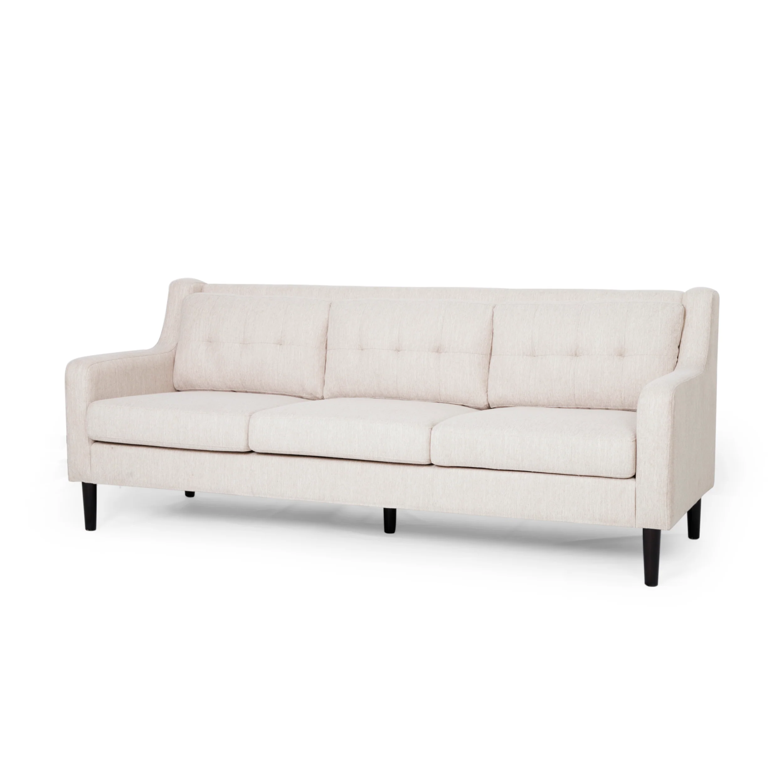 Daelynn Tufted Fabric 3 Seater Sofa - furnishings