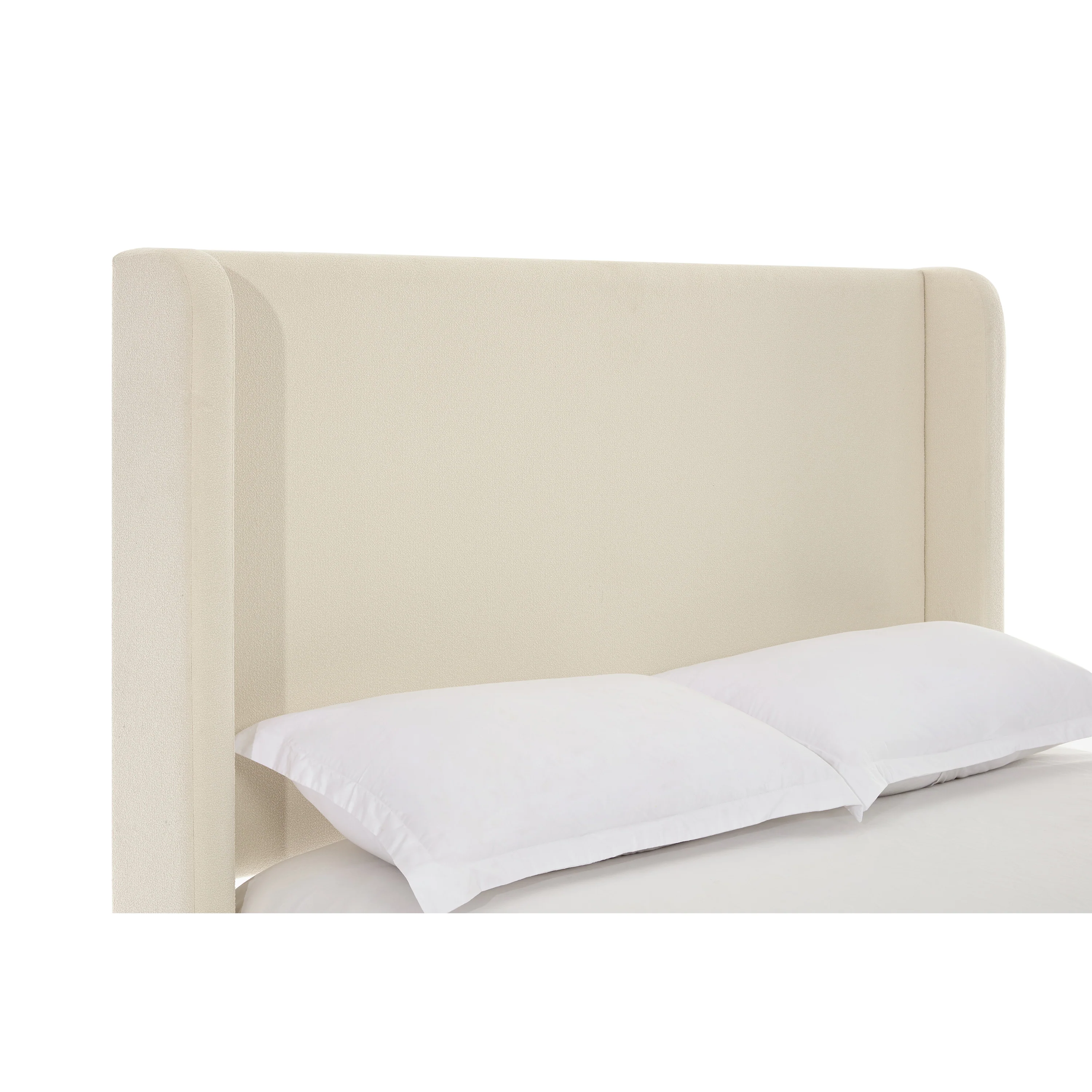 Bohdi Queen Indoor Upholstered Metal Tall Headboard Bed with Wingback - furnishings