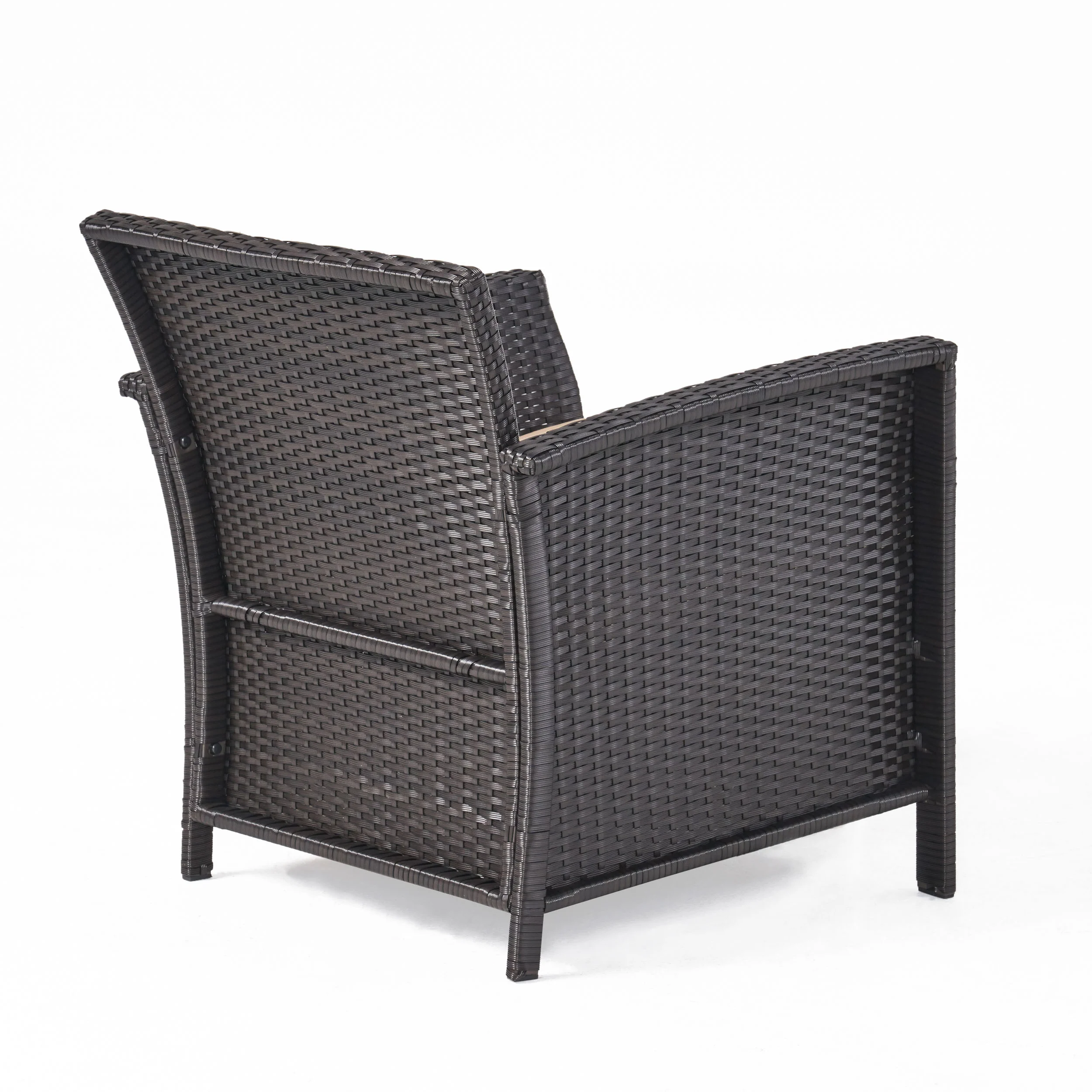 Lucia Outdoor 6-Seater Wicker Conversation Set with Coffee Table - furnishings