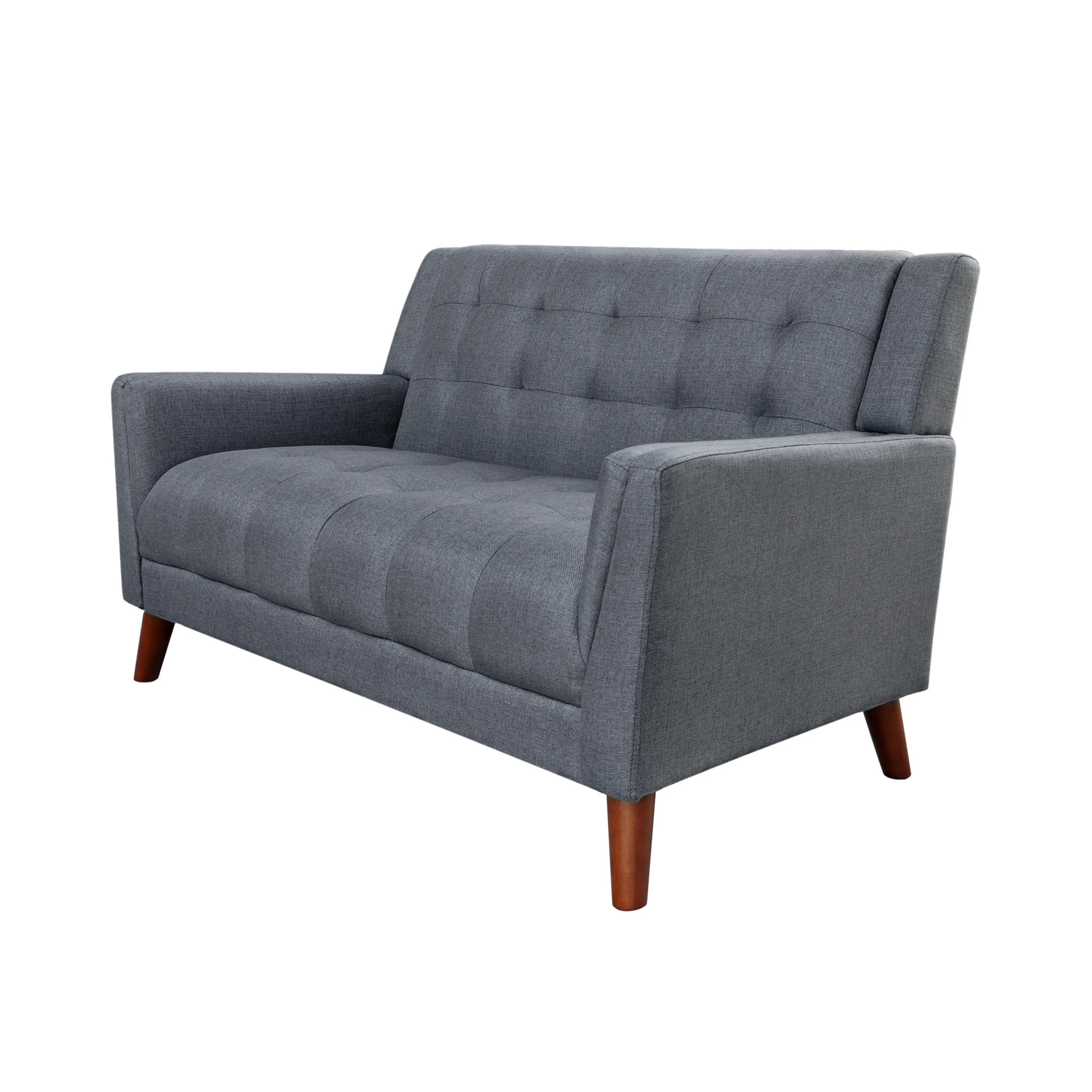 Anvith Mid Century Modern Fabric Loveseat - furnishings