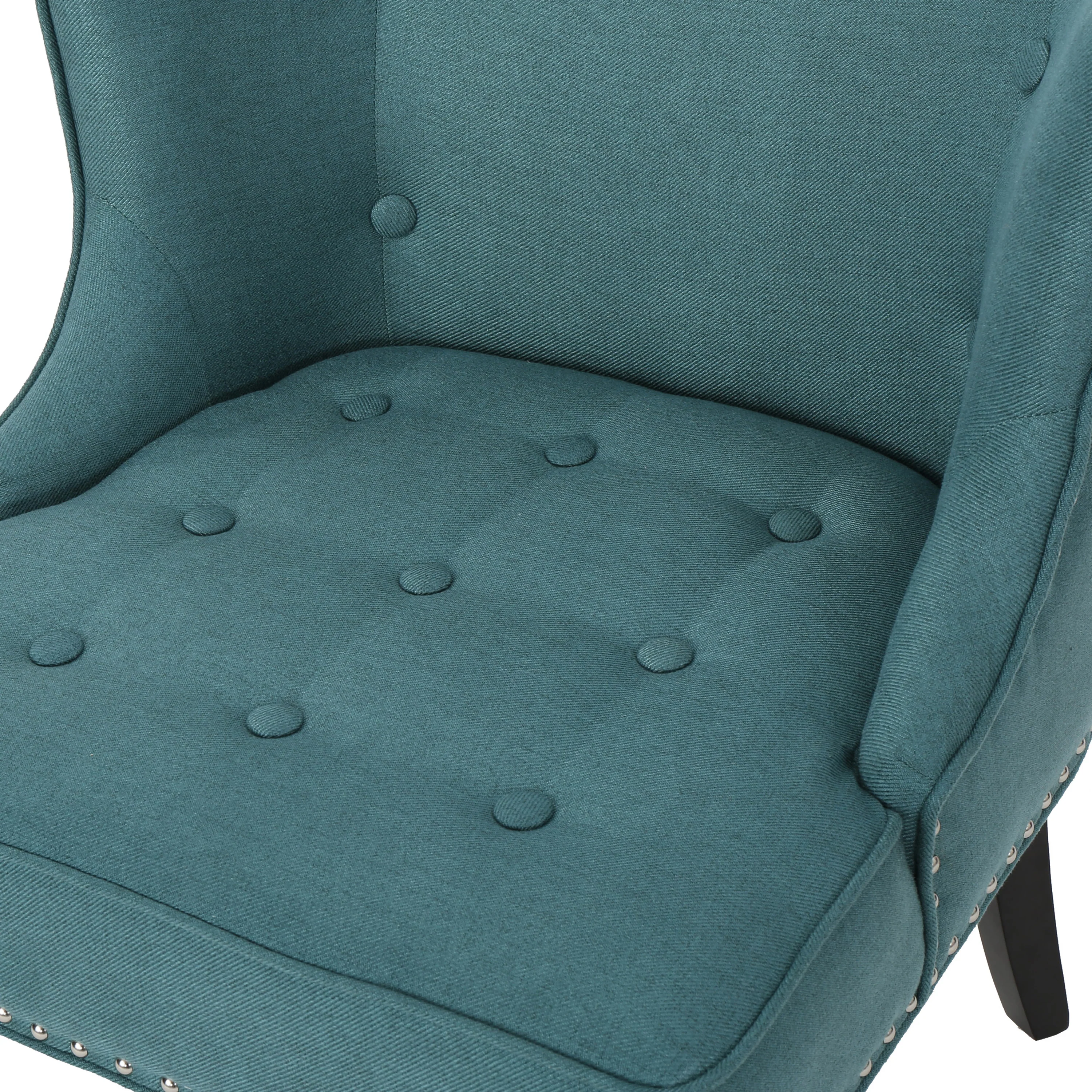 Adelina Contemporary Upholstered Accent Chair with Nailhead Trim - furnishings