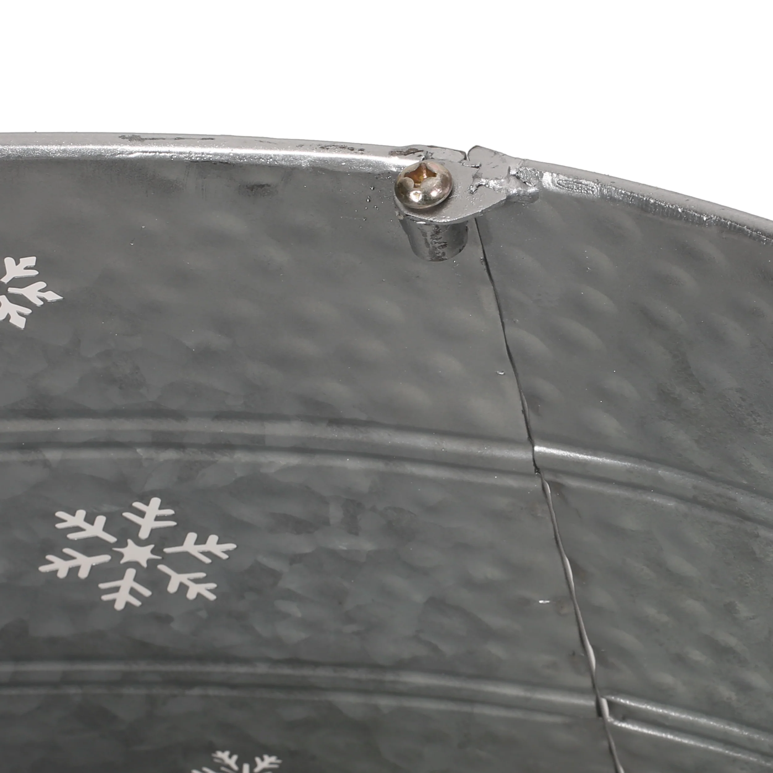 Clough Metal Christmas Tree Collar, Silver - furnishings