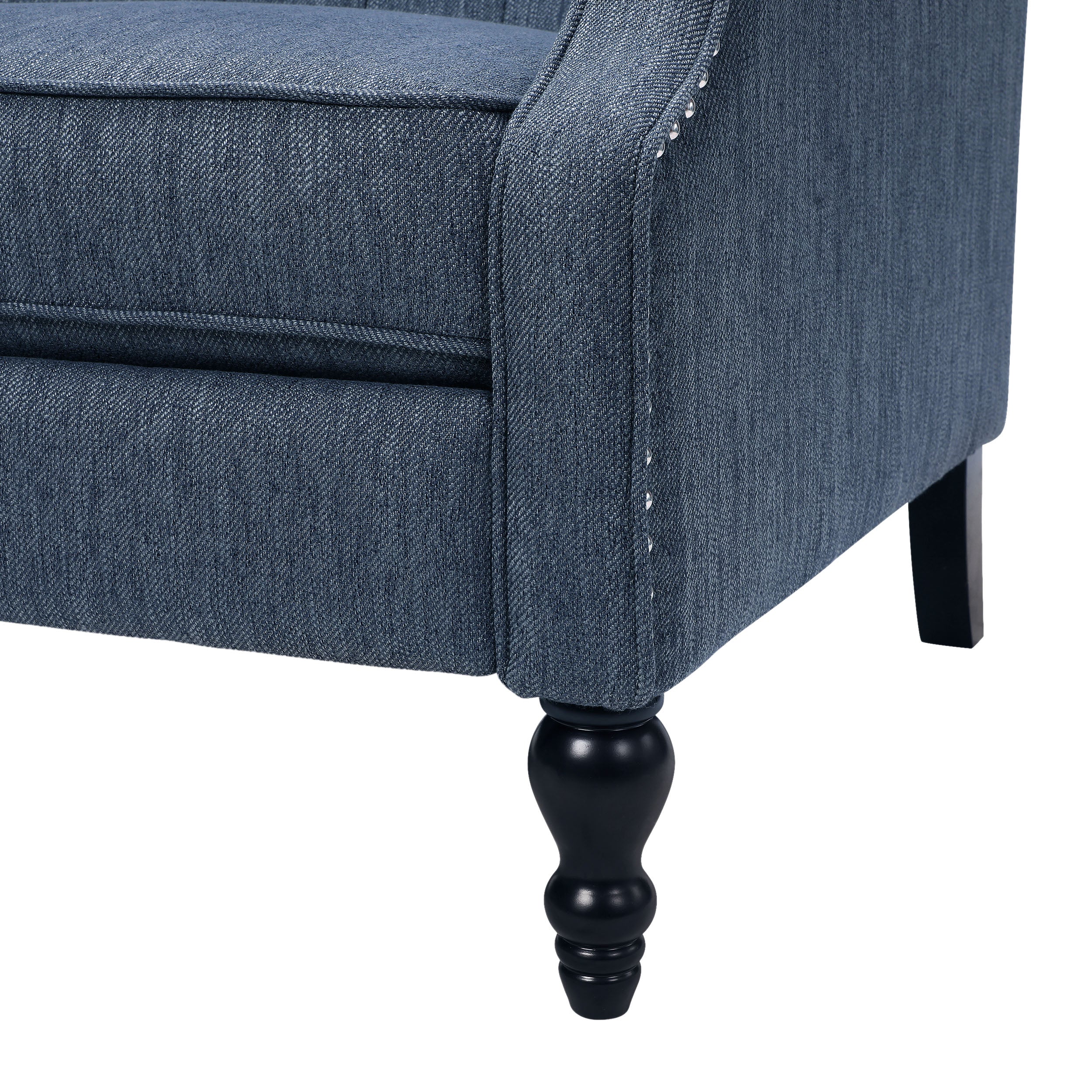 Salome Oversized Tufted Wingback Fabric Push Back Recliner - furnishings