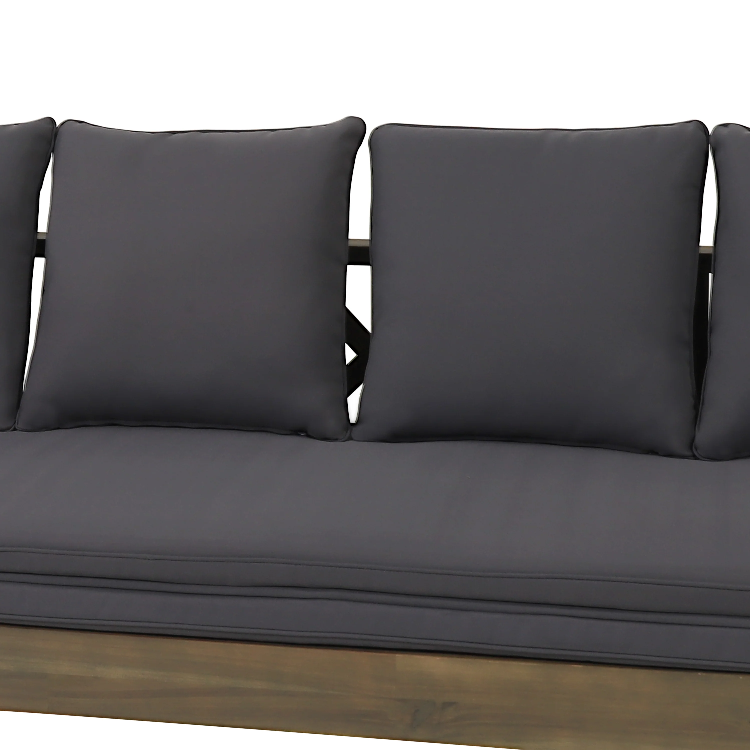 Camille Outdoor Extendable Acacia Wood Daybed Sofa - furnishings