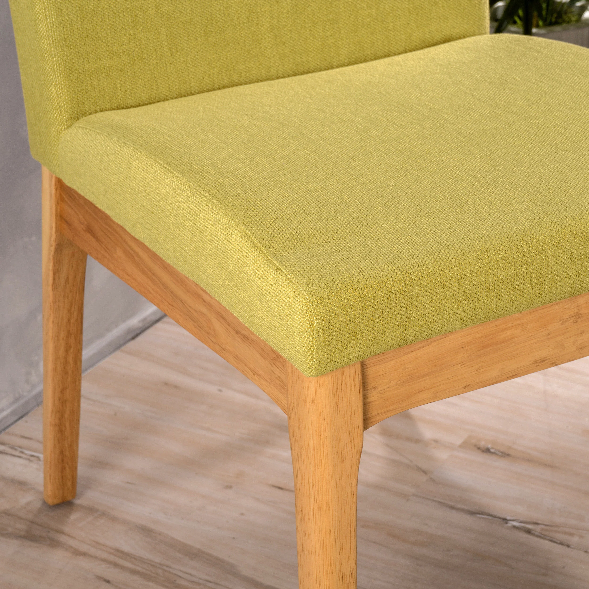 Leona Fabric & Wood Finish Dining Chair (Set of 2) - furnishings