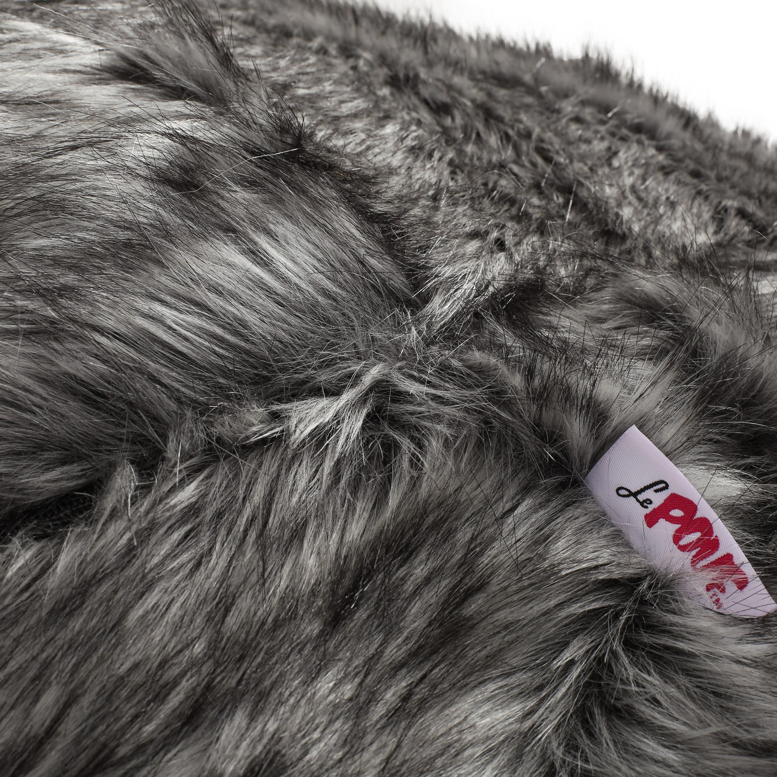 Terrell Schley Modern Glam 5 Foot Short Faux Fur Bean Bag - furnishings
