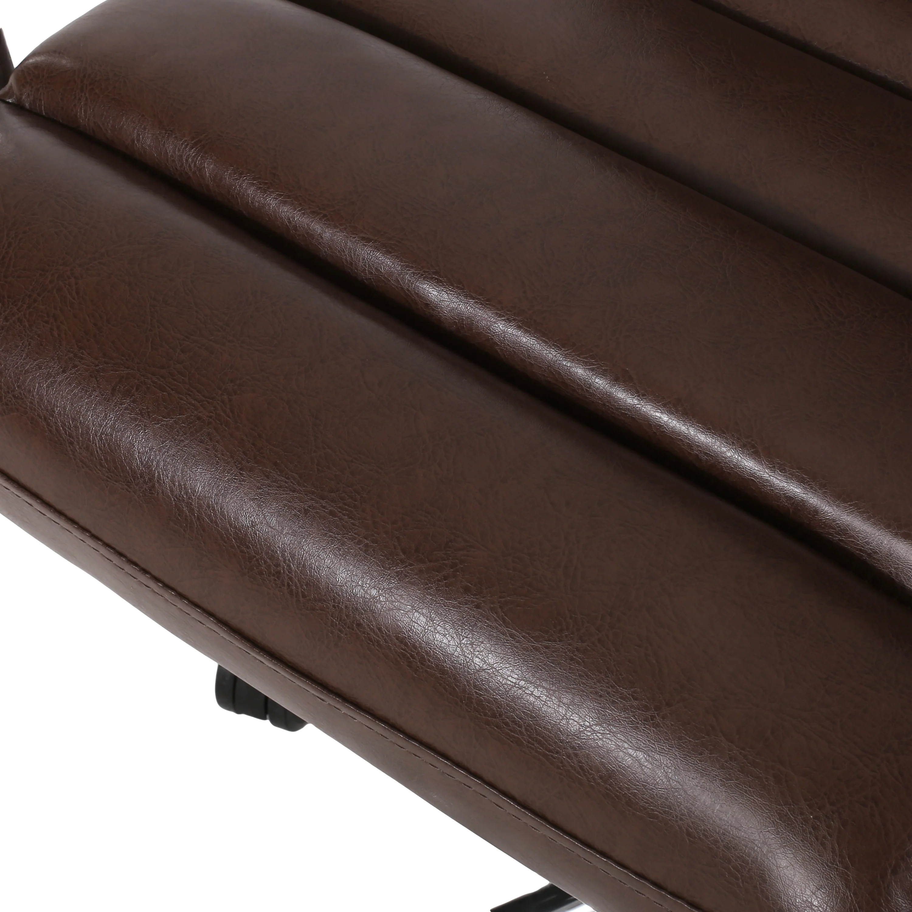 Gilmans Contemporary Faux Leather Channel Stitch Swivel Office Chair - furnishings