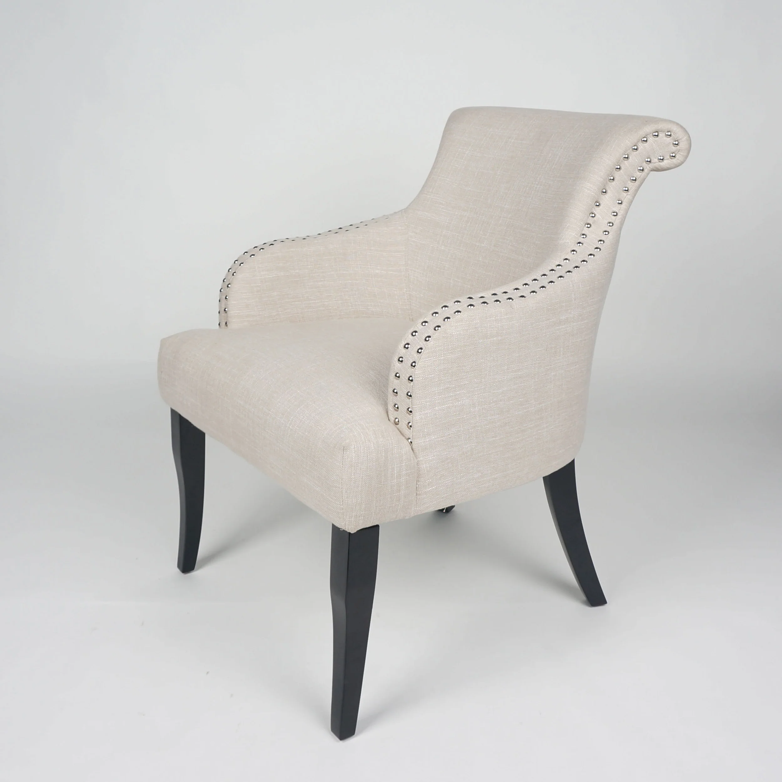 Baldwin Light Beige Fabric Accent Chair - furnishings