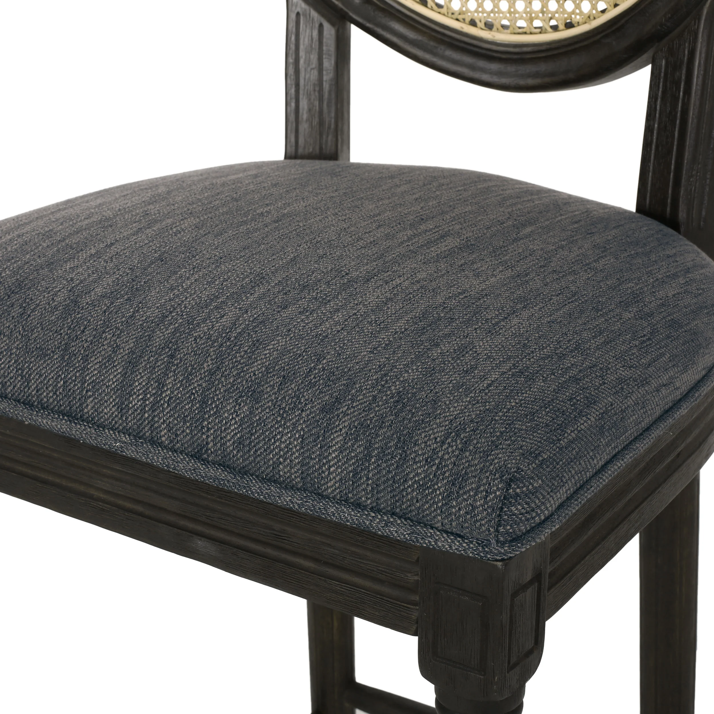 Towner French Country Wooden Barstools with Upholstered Seating (Set of 2) - furnishings