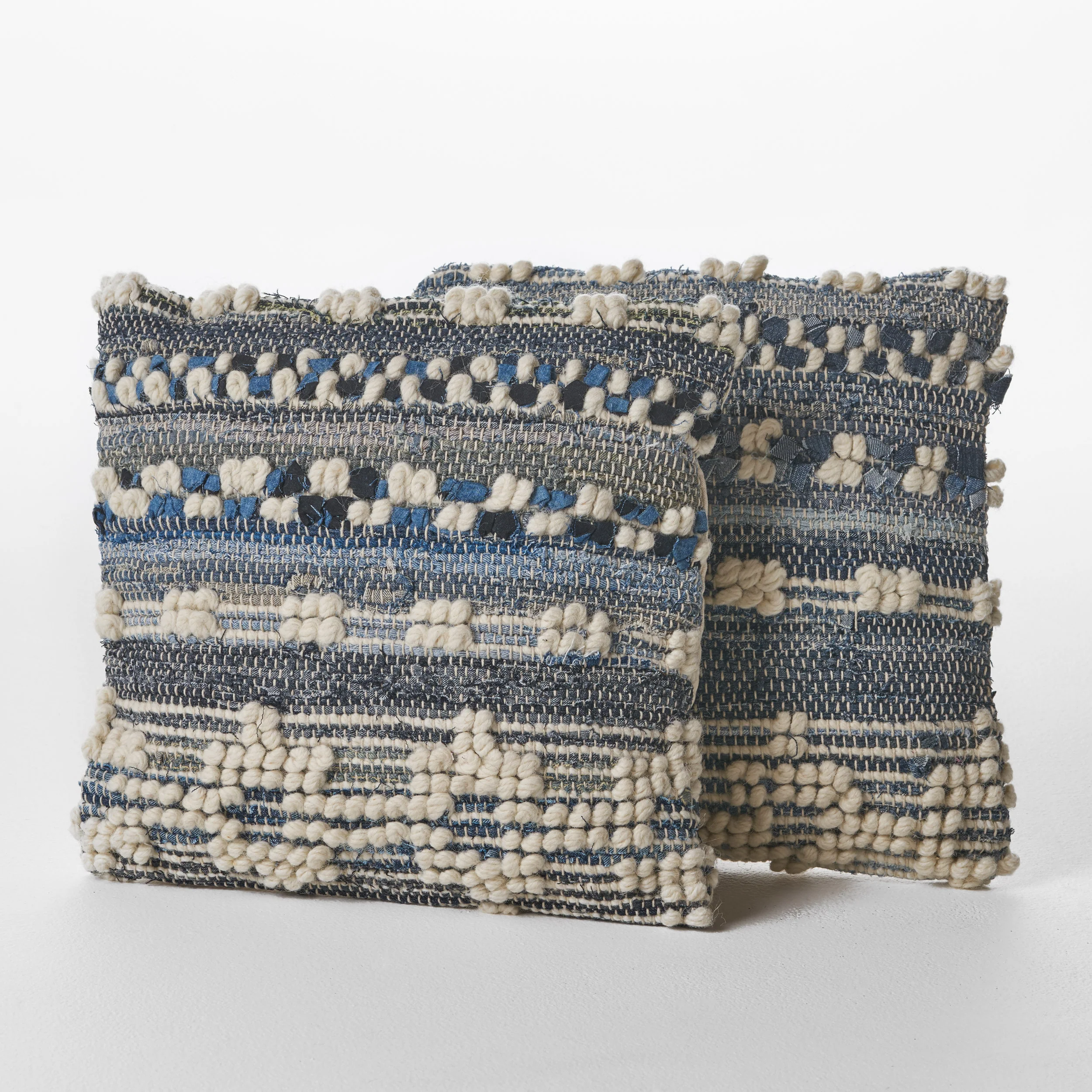 Storey Handcrafted Boho Denim and Fabric Pillow - furnishings