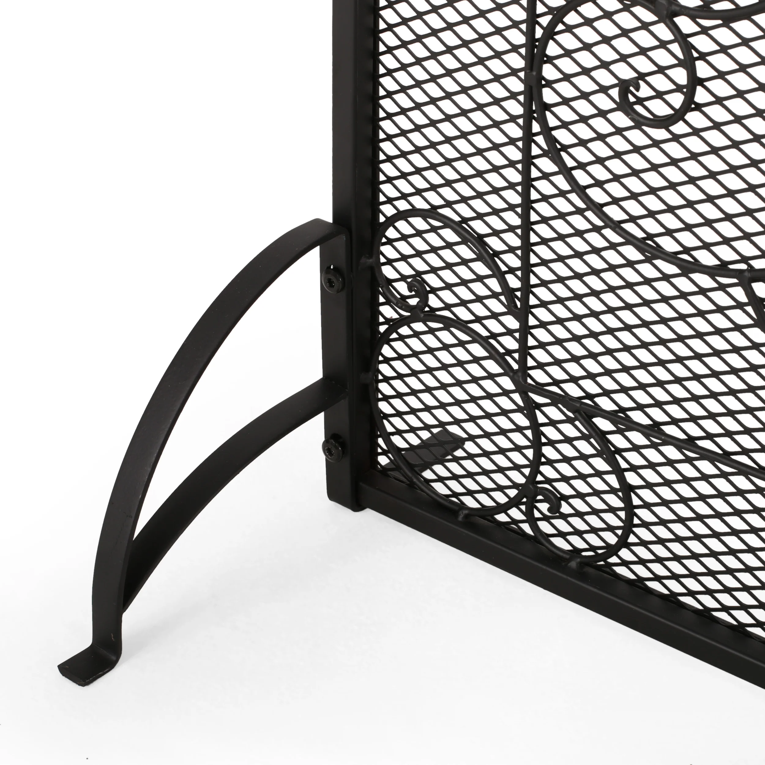 Griffin Contemporary Iron Fireplace Screen - furnishings