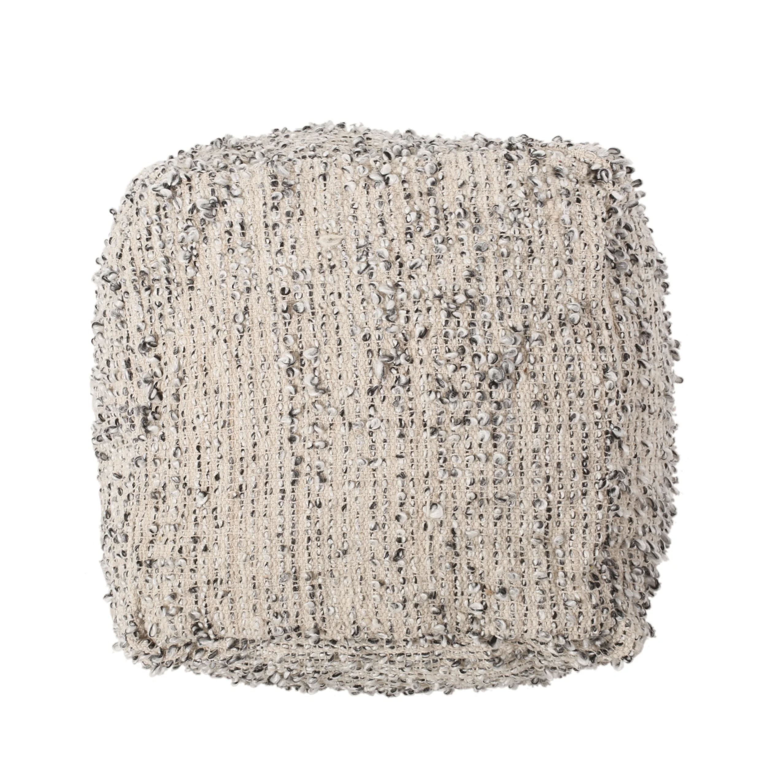 Osgood Boho Handcrafted Fabric Cube Pouf - furnishings