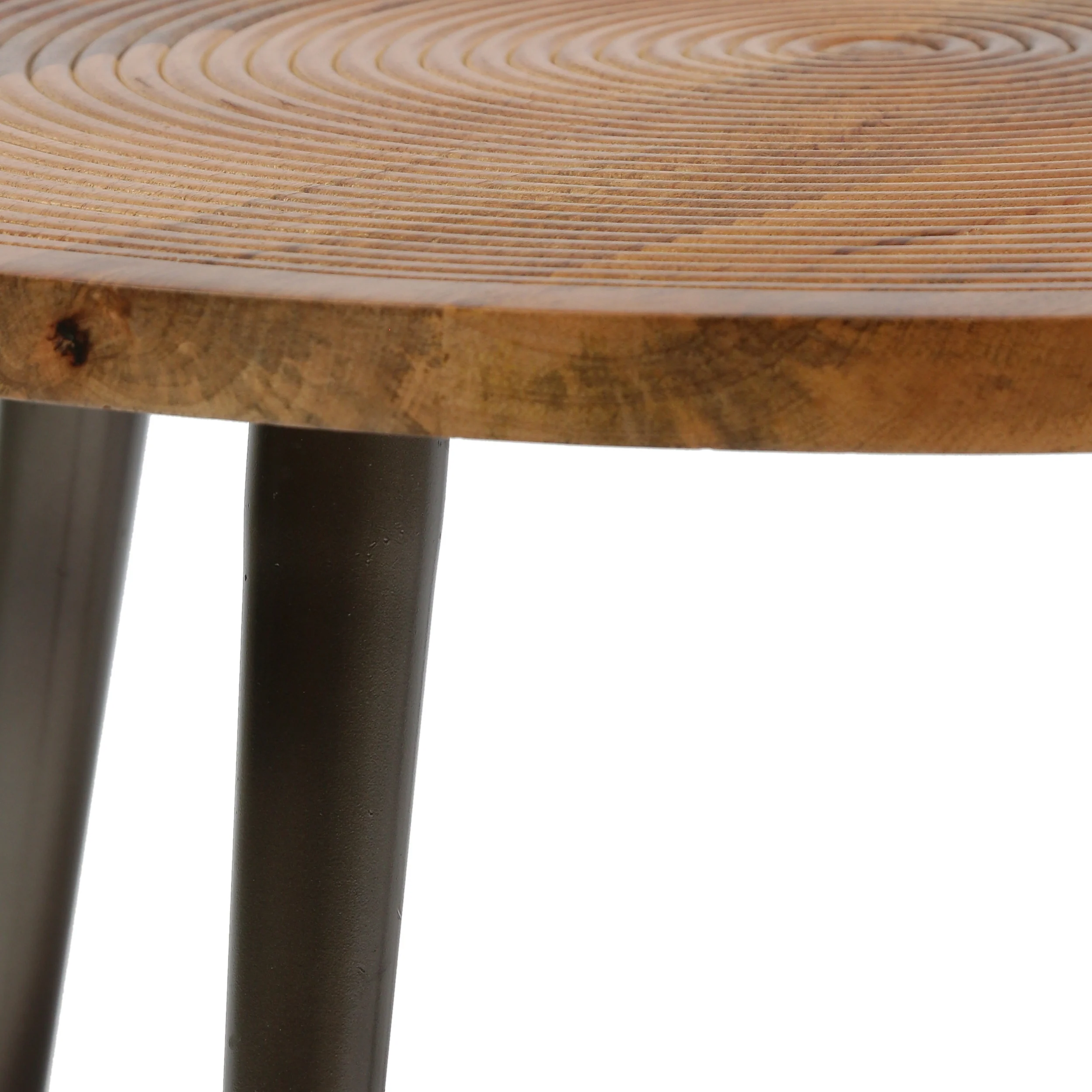 Hysham Boho Industrial Handcrafted Mango Wood Coffee Table, Honey Brown and Antique Gray - furnishings