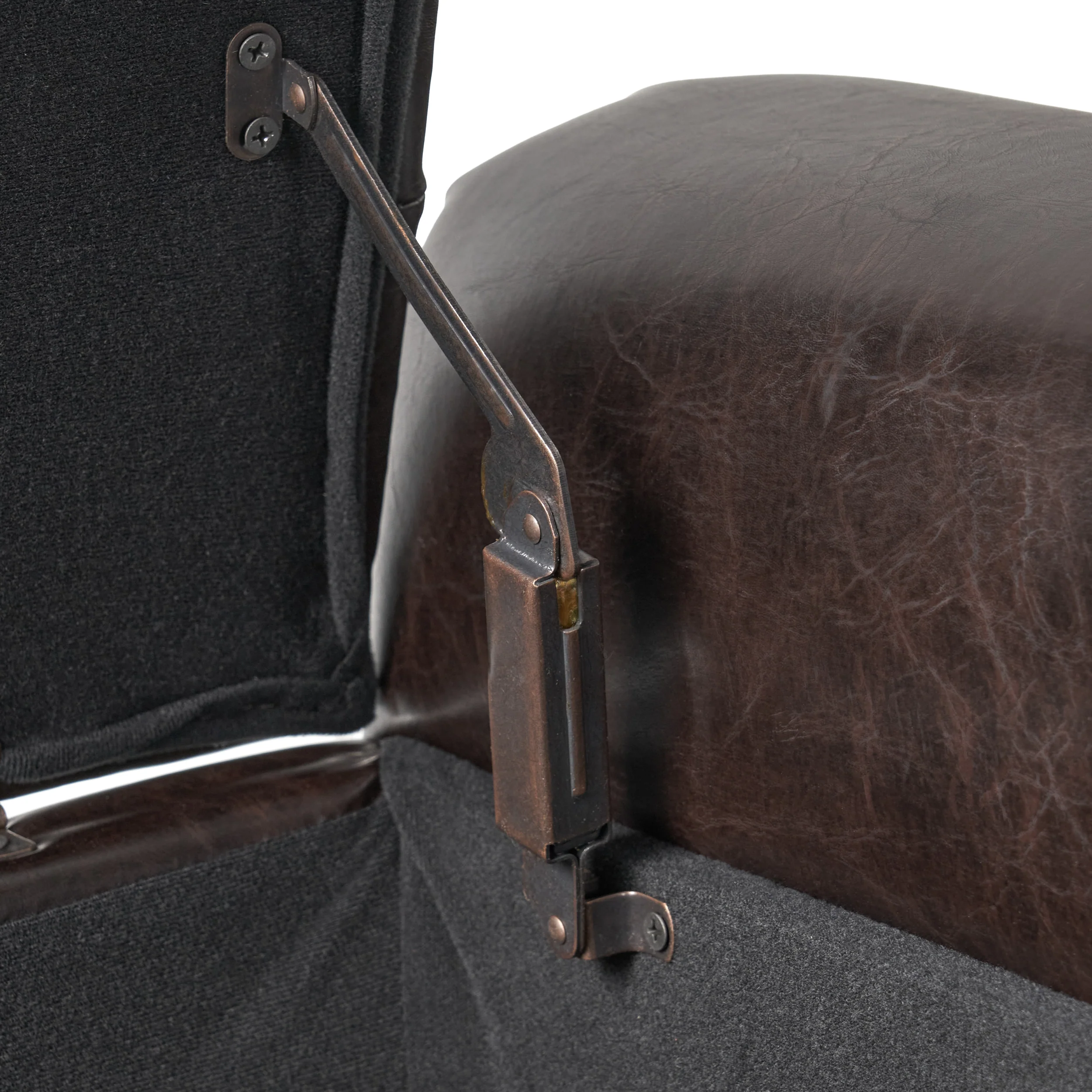 James Brown Tufted Leather Armed Storage Ottoman Bench - furnishings