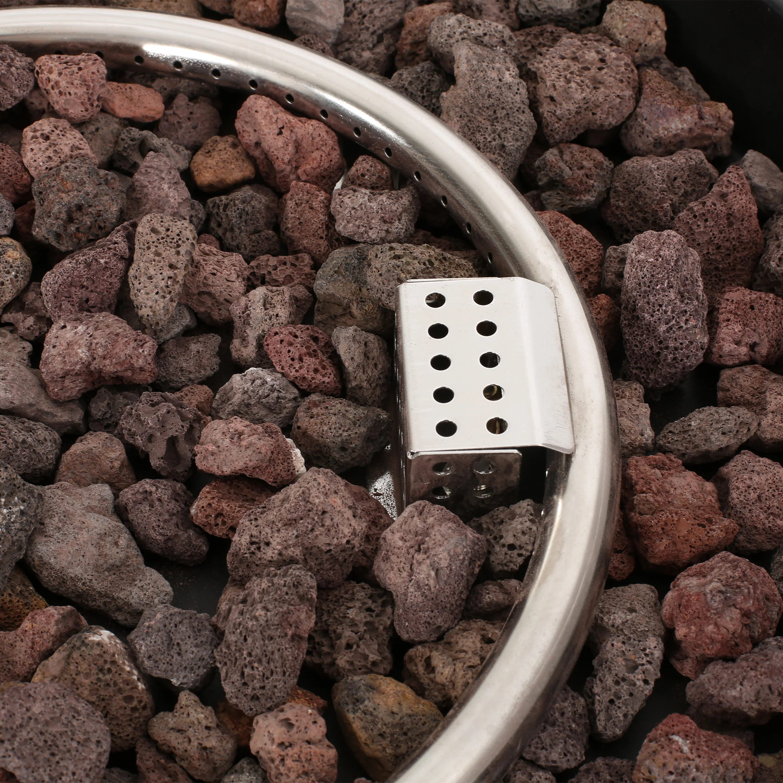 Laini Outdoor Modern 31-Inch Circular Fire Pit with Tank Holder - furnishings