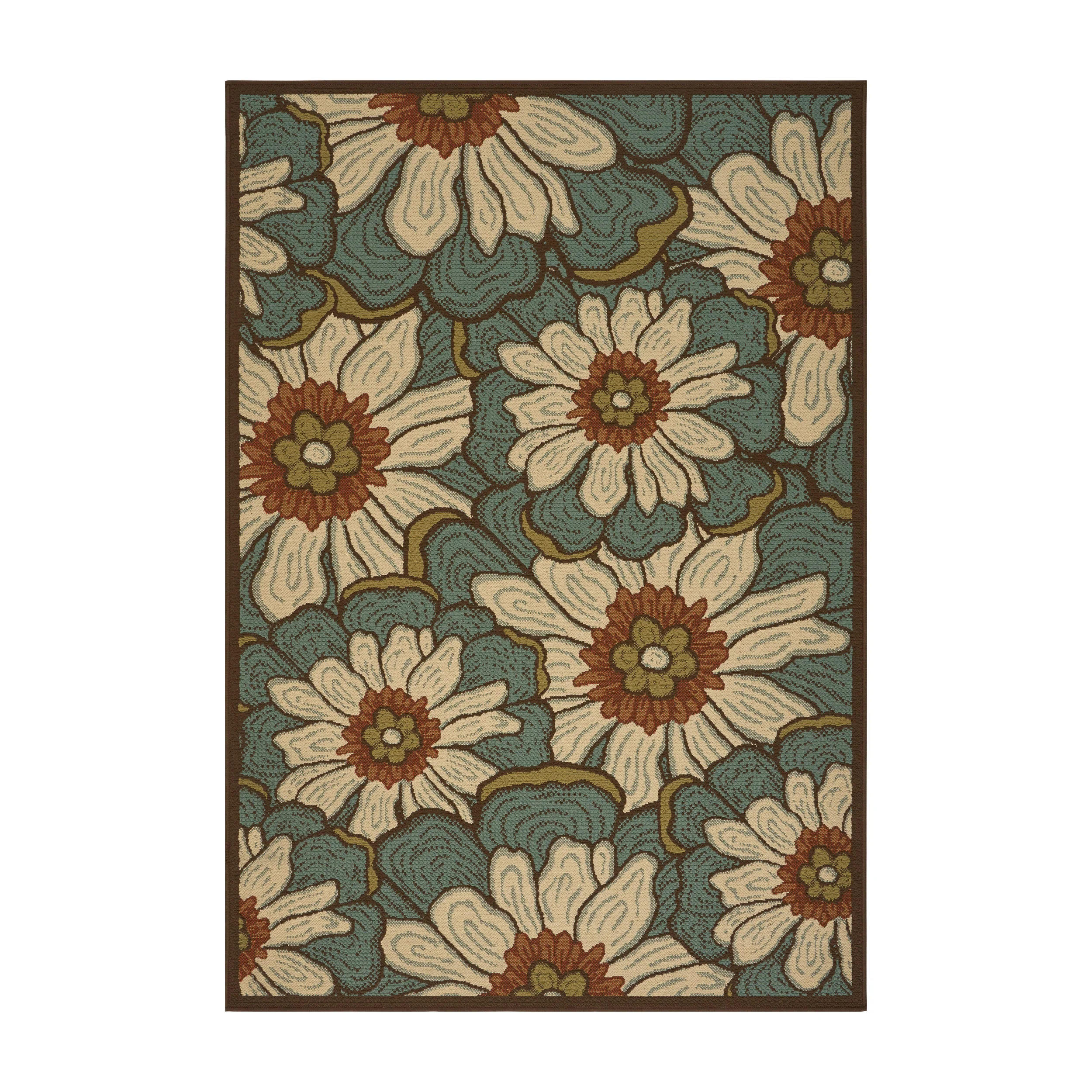Orval Outdoor Floral Area Rug - furnishings