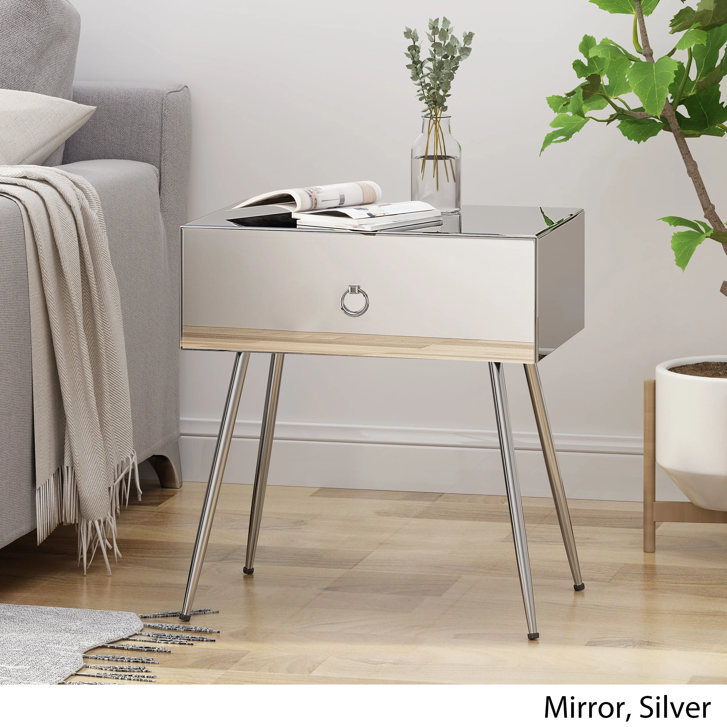 Georgia Modern Mirrored Accent Table - furnishings