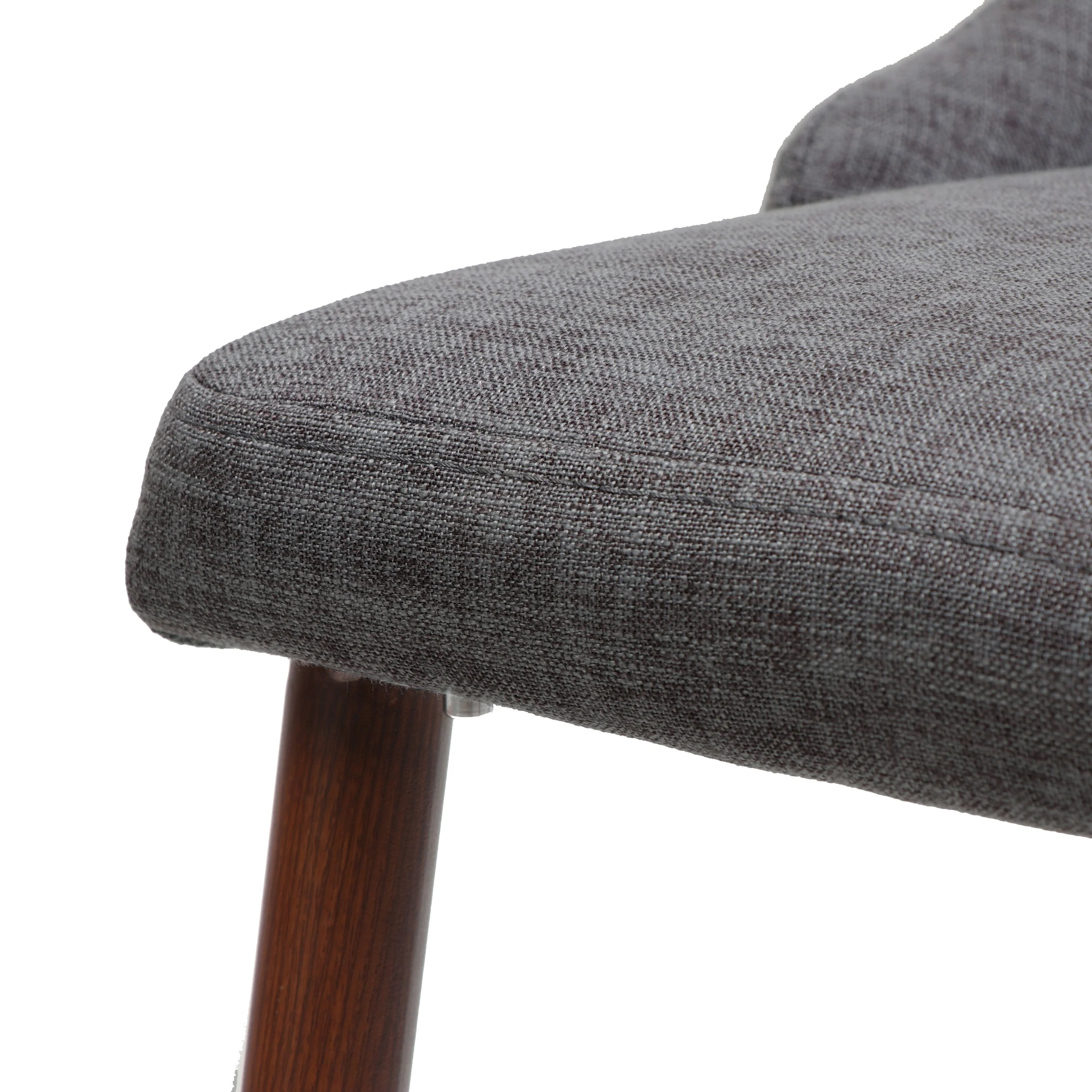 Soloman Mid Century Fabric Dining Chairs with Wood Finished Legs - Set of 2 - furnishings