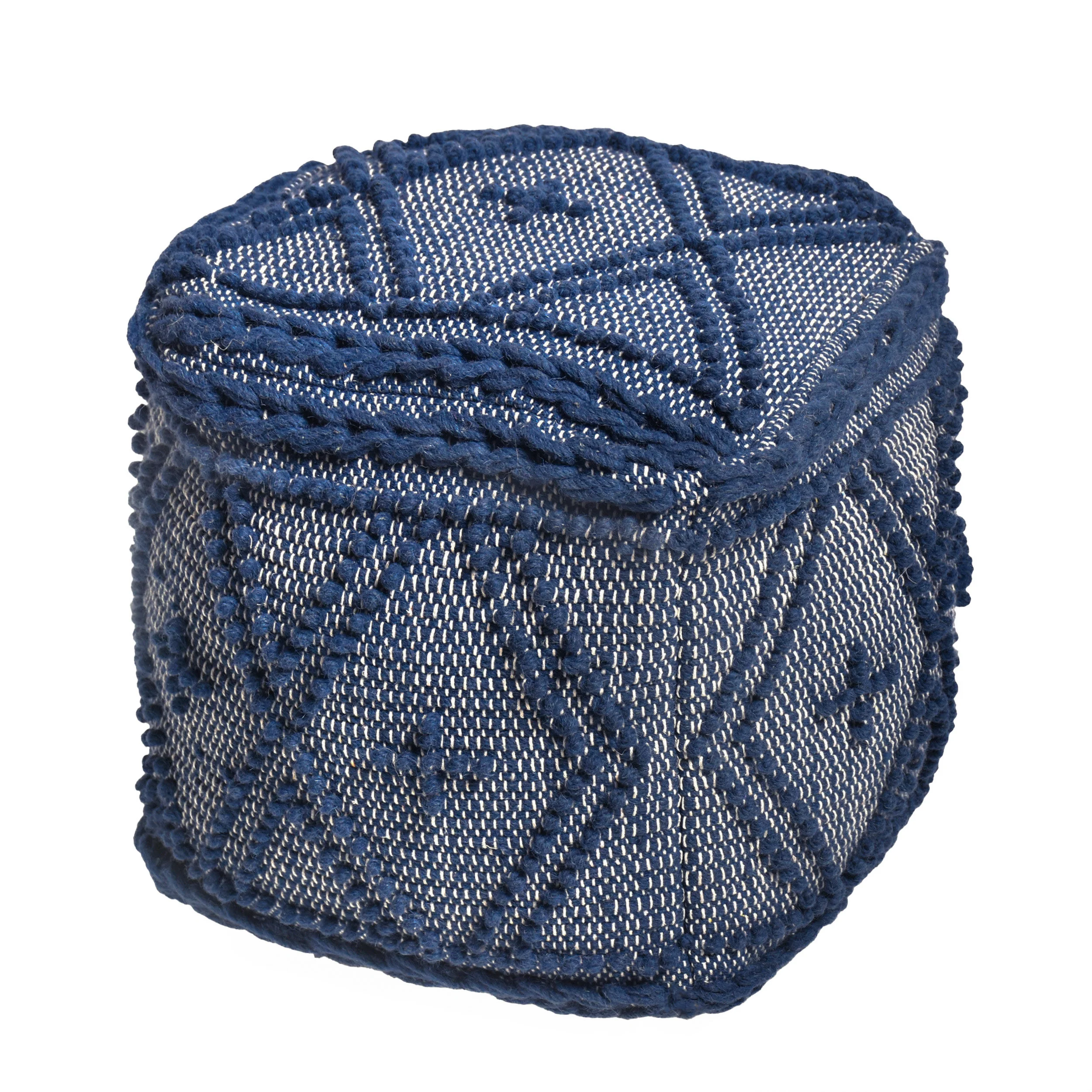 Truda Boho Handcrafted Fabric Pouf - furnishings