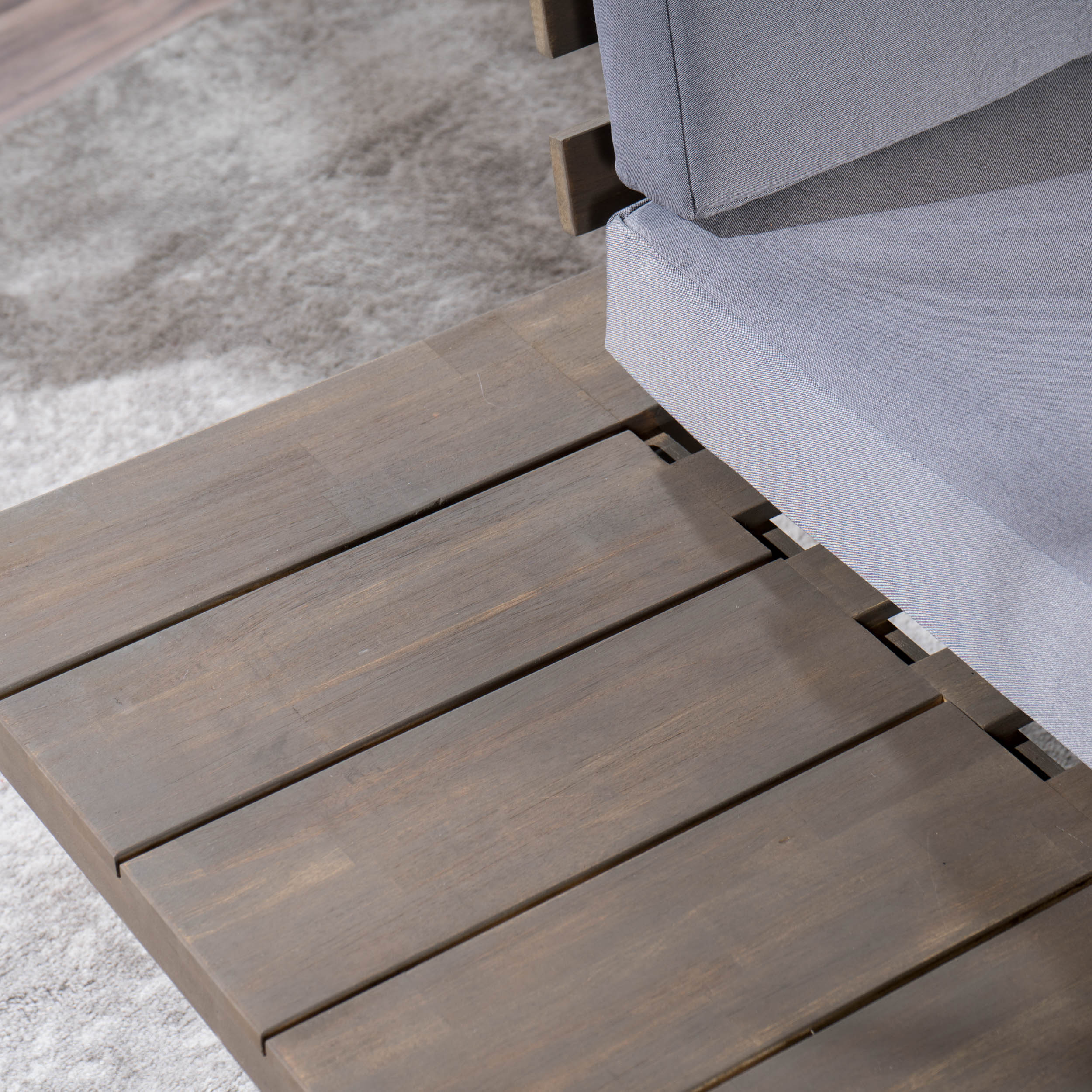 Emmory Indoor Minimalist Wood Left Sided Settee - furnishings