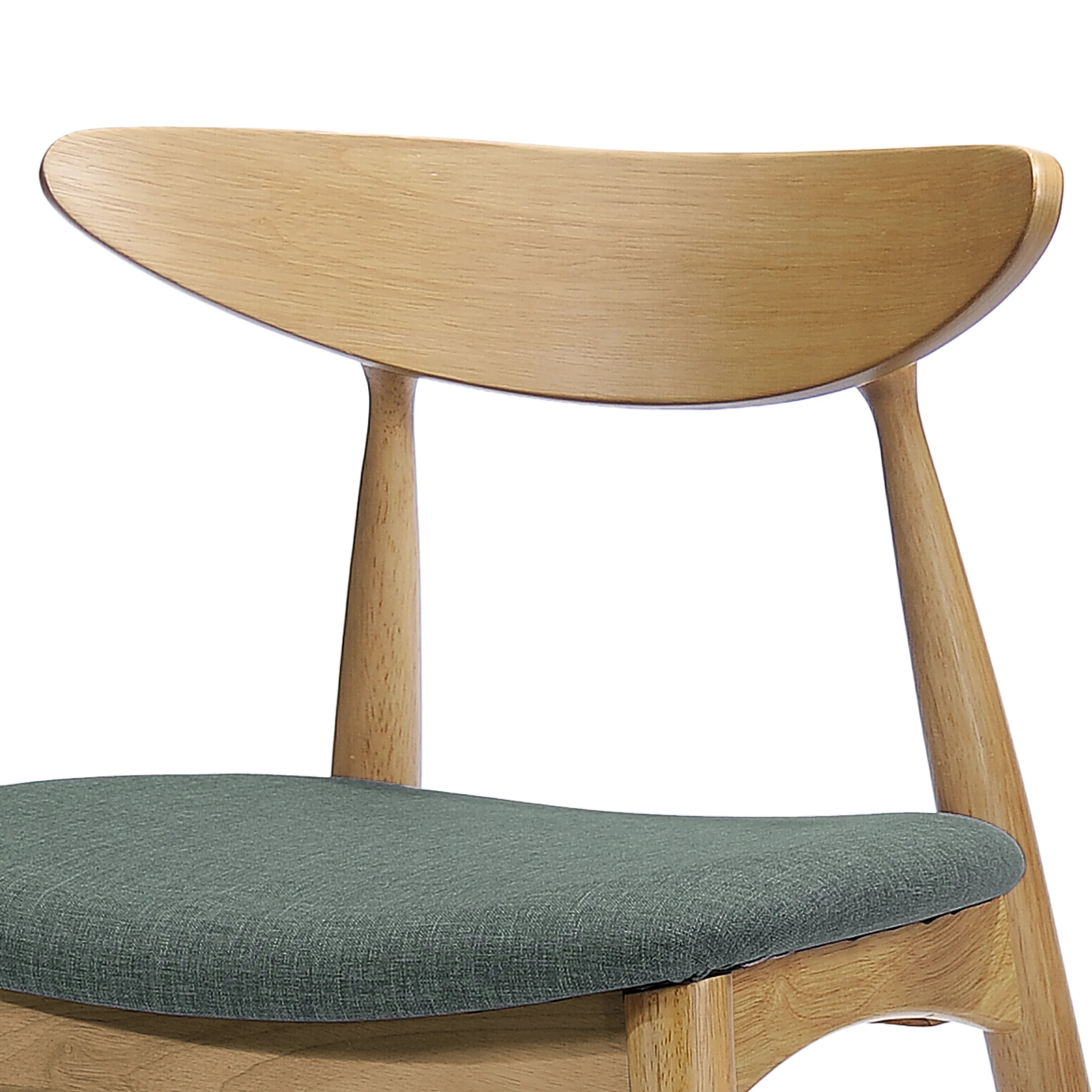 Issaic Mid-Century Modern 5-Piece Fabric Upholstered Dining Set w/ Wood Frame - furnishings