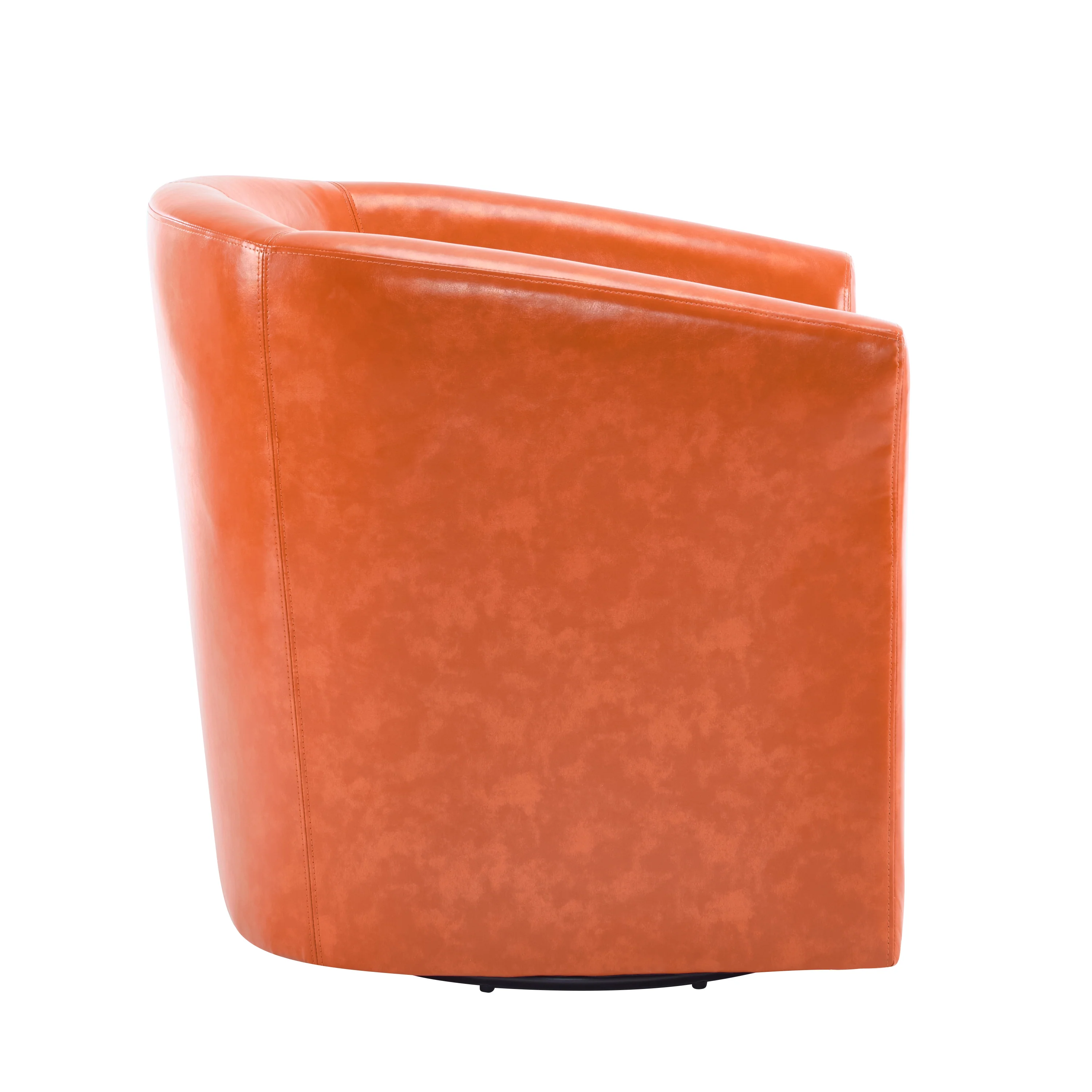 Jackson Orange Faux Leather Swivel Club Chair - furnishings