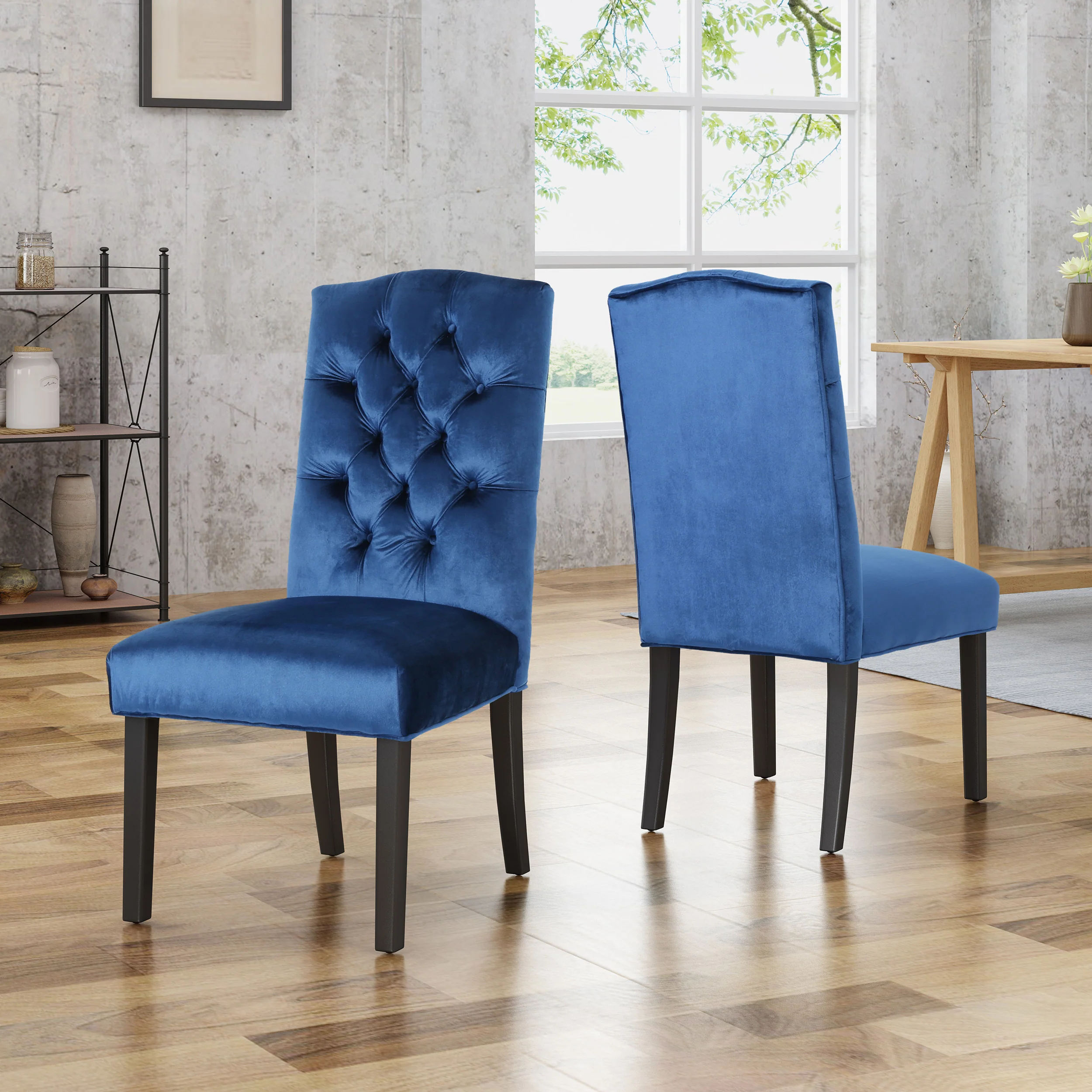 Joyce Traditional Crown Top New Velvet Dining Chairs (Set of 2) - furnishings