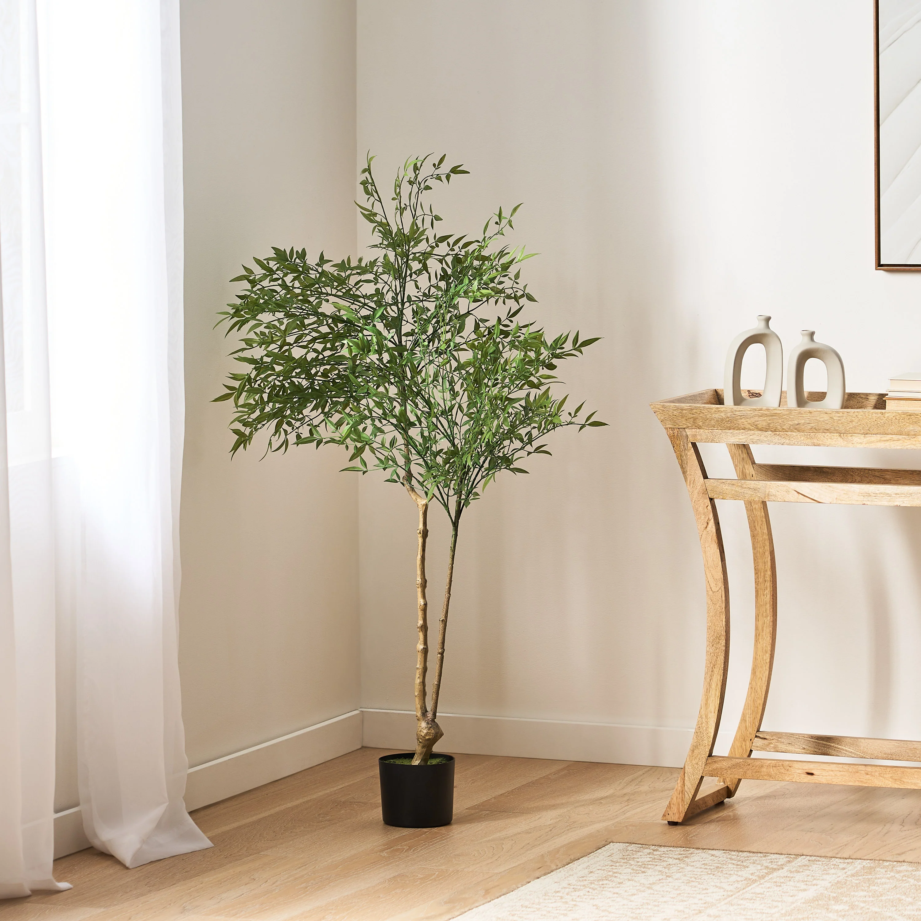 Hartshorn Artificial Heavenly Bamboo Nandina Tree - furnishings