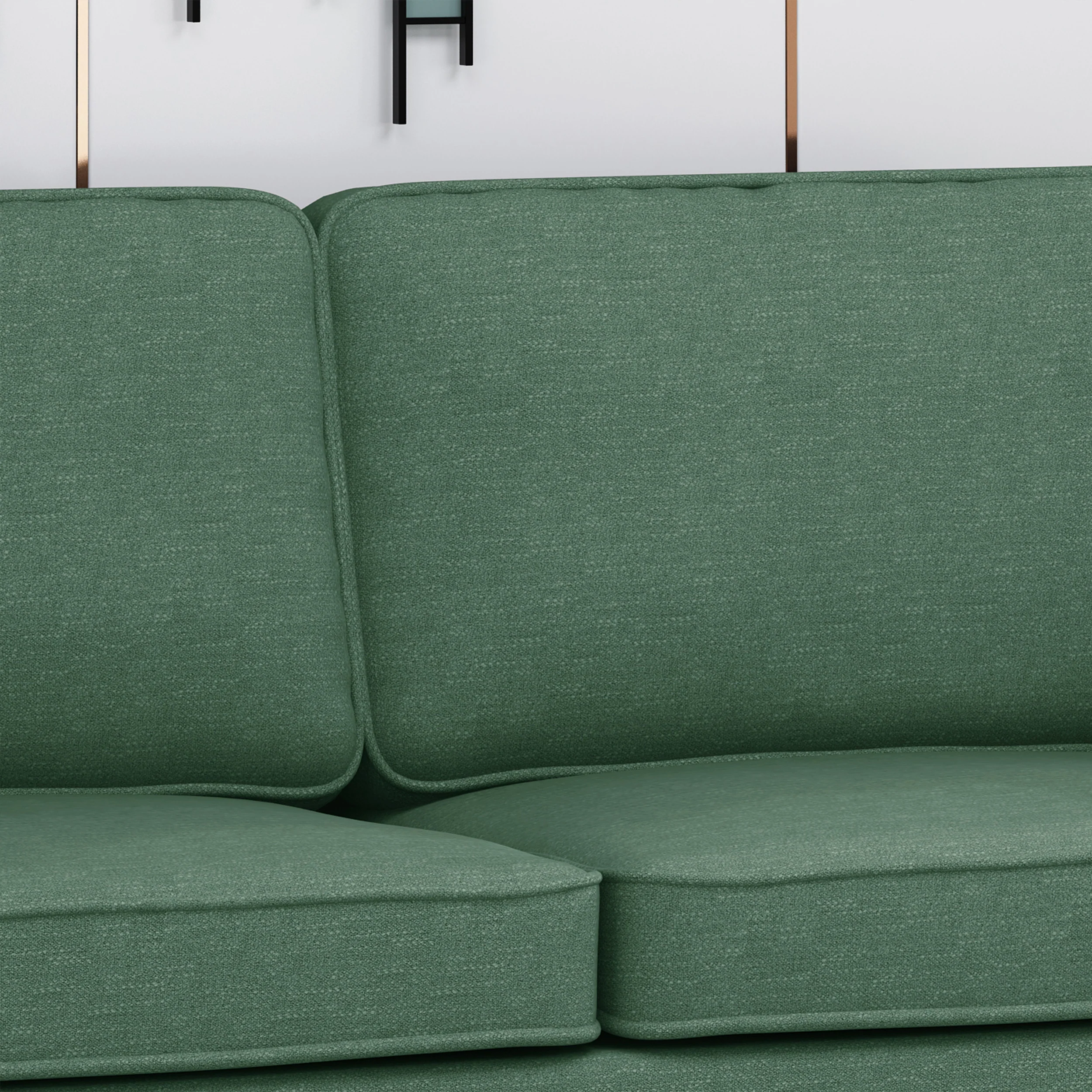 Erick Modern Fabric 3 Seater Sofa - furnishings