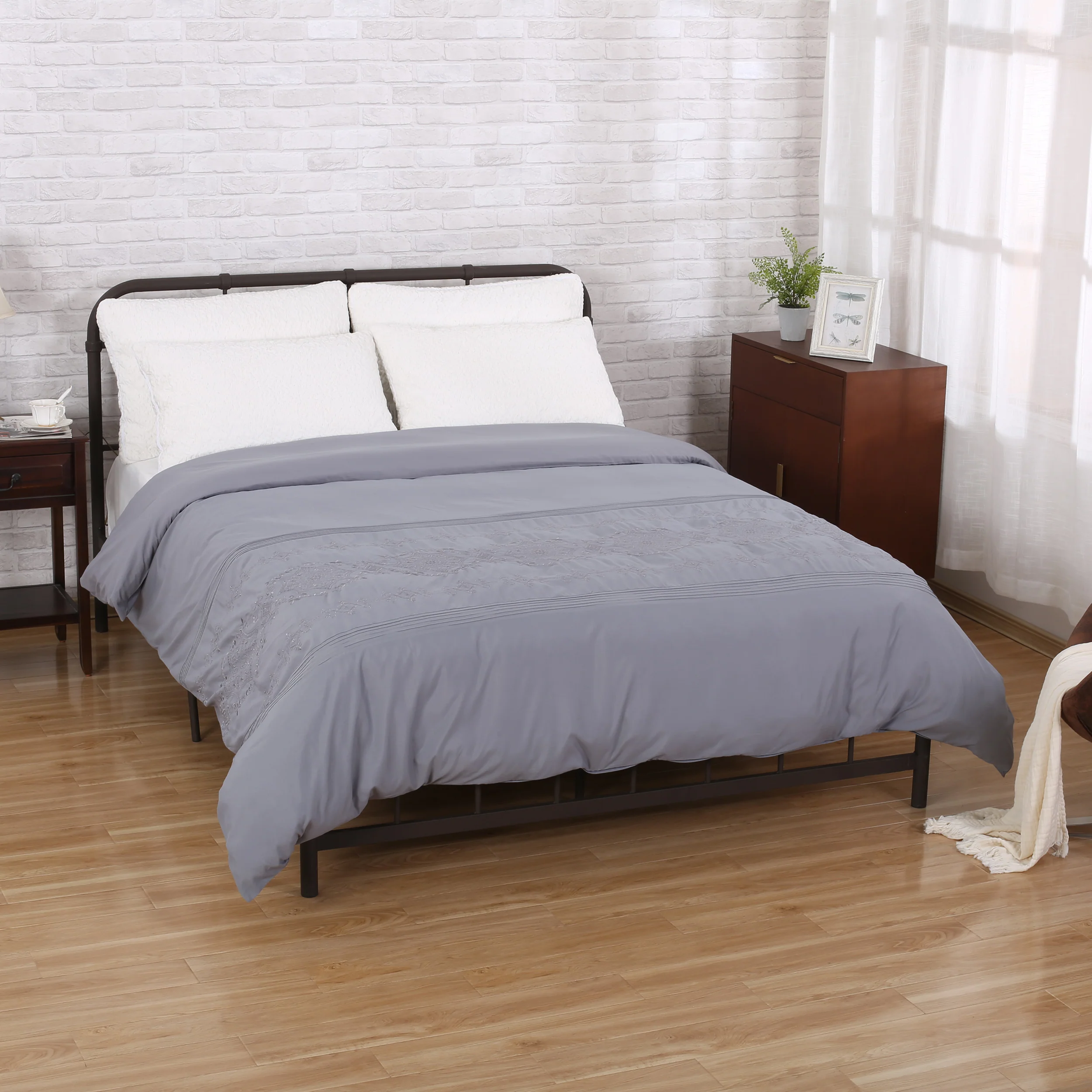 Rosalyn Queen Size Fabric Duvet Cover - furnishings