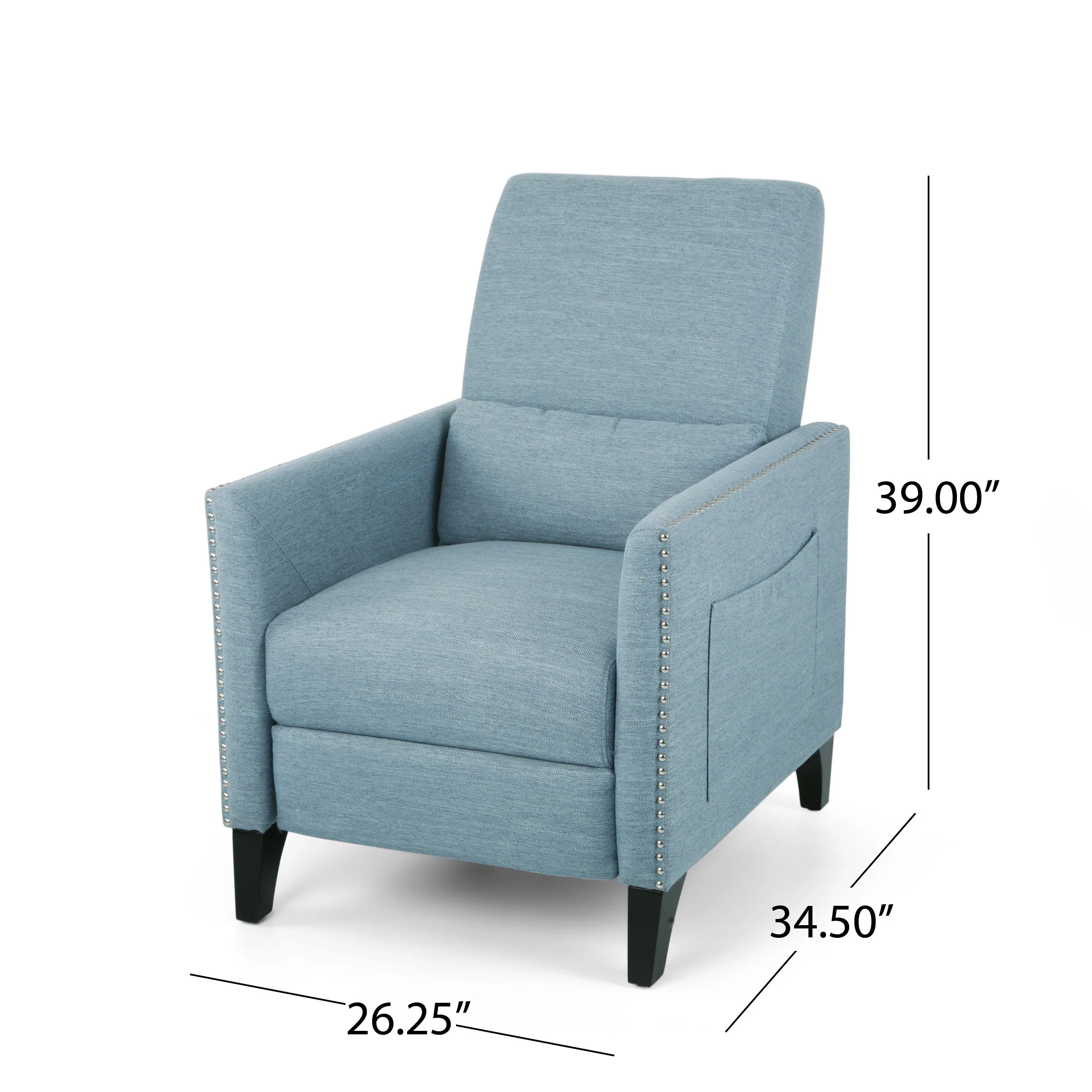 Williamgsburg Contemporary Fabric Push Back Recliner - furnishings