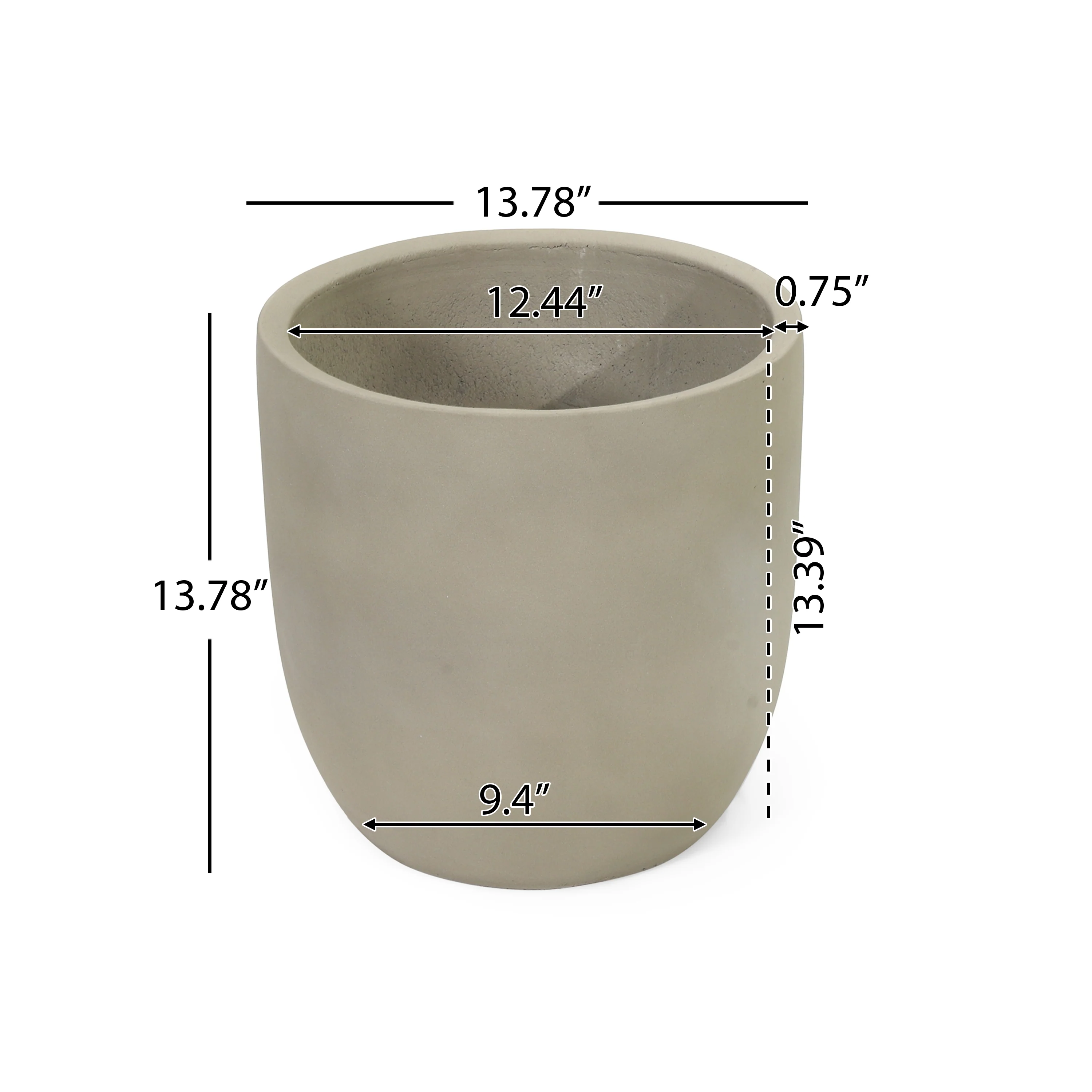 Rochelle Outdoor Lightweight Concrete Planter - furnishings