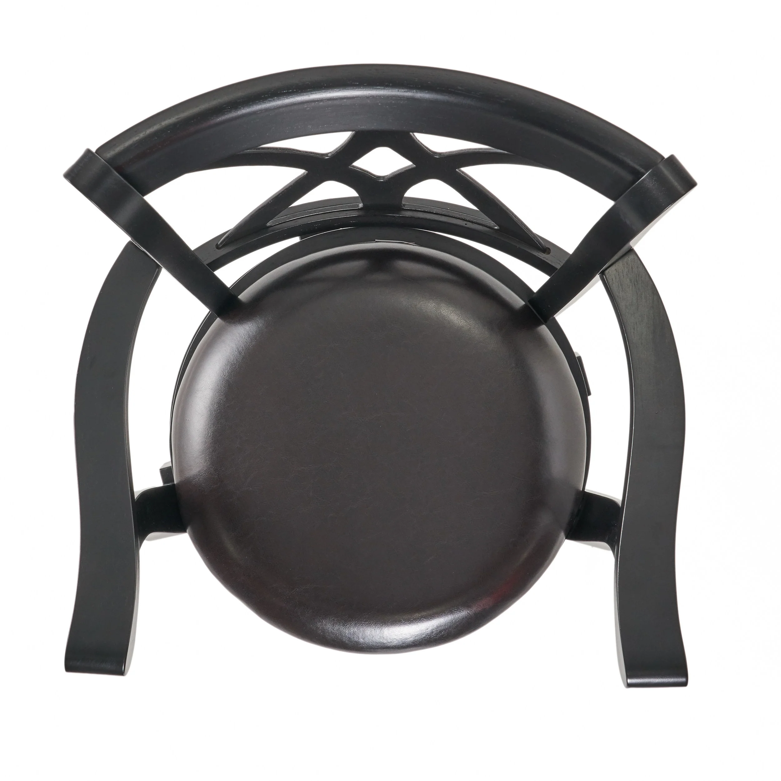 Montreal Farmhouse Black Bonded Leather Swivel Barstool with Arms - furnishings