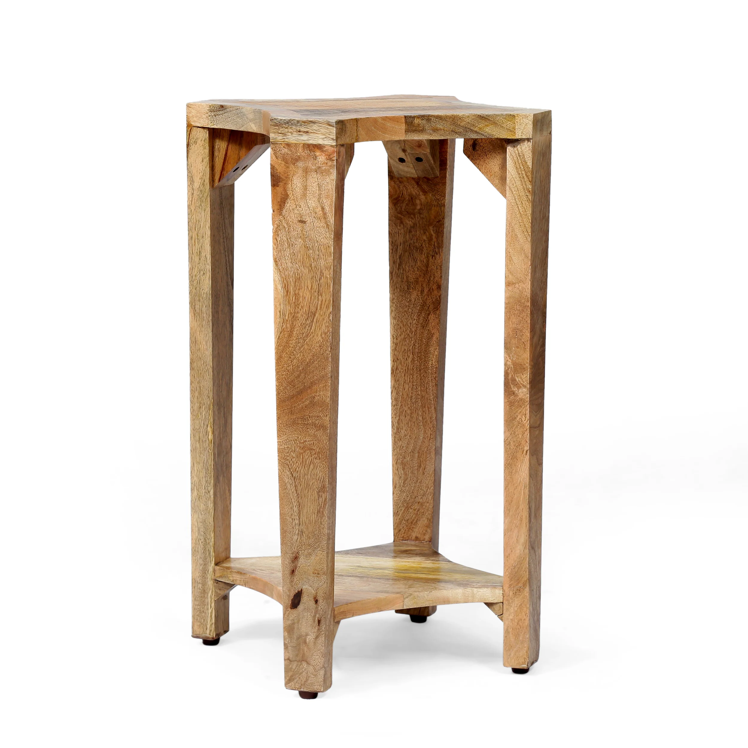 Bruce Handcrafted Boho Mango Wood Side Tables (Set of 2) - furnishings