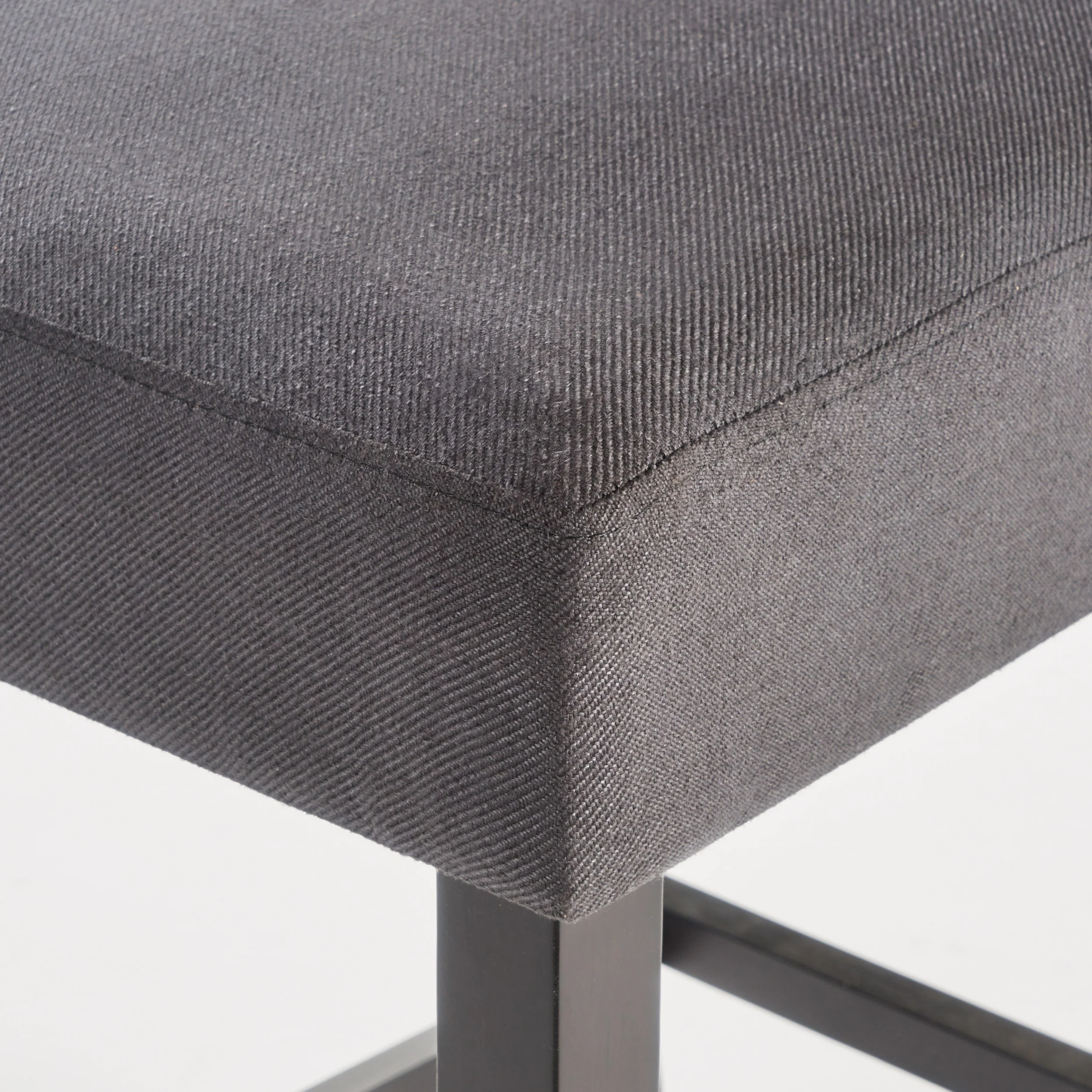 Kainu Dark Charoal Fabric Counter Stools, Set of 2 - furnishings