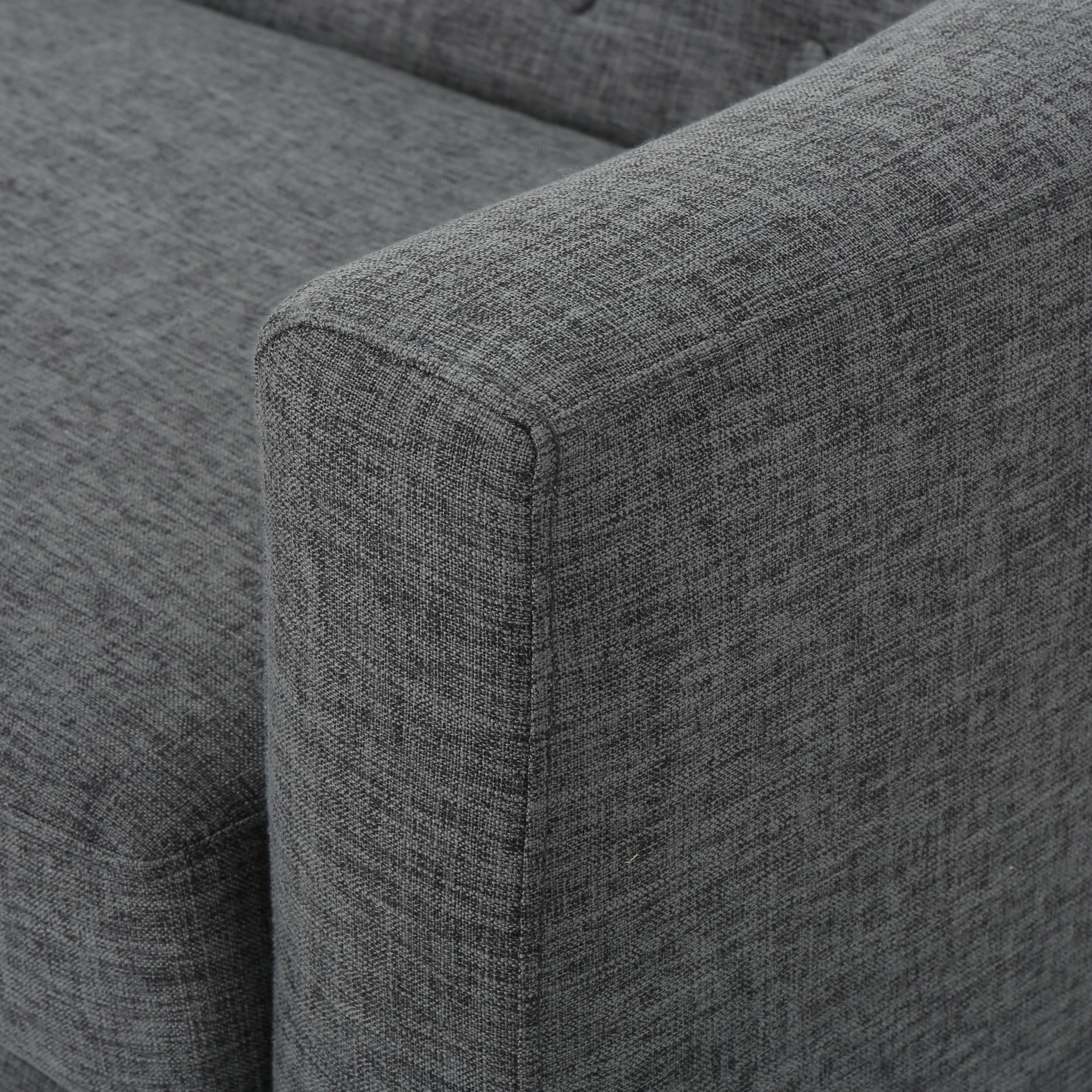 Brony Button Back Mid Century Fabric Modern Loveseat - furnishings
