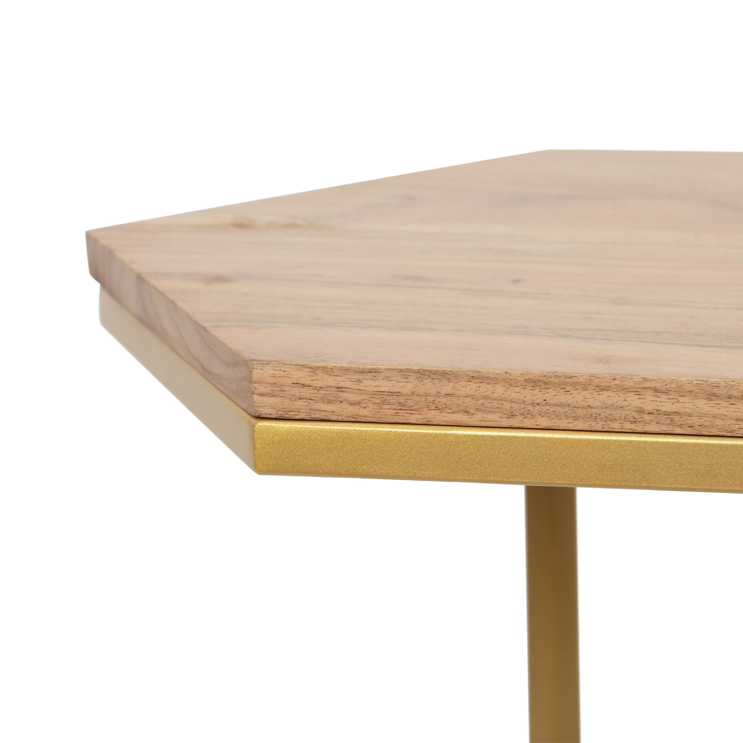 Mableton Boho Glam Handcrafted Hexagon C-Shaped Nesting Tables (Set of 3) - furnishings