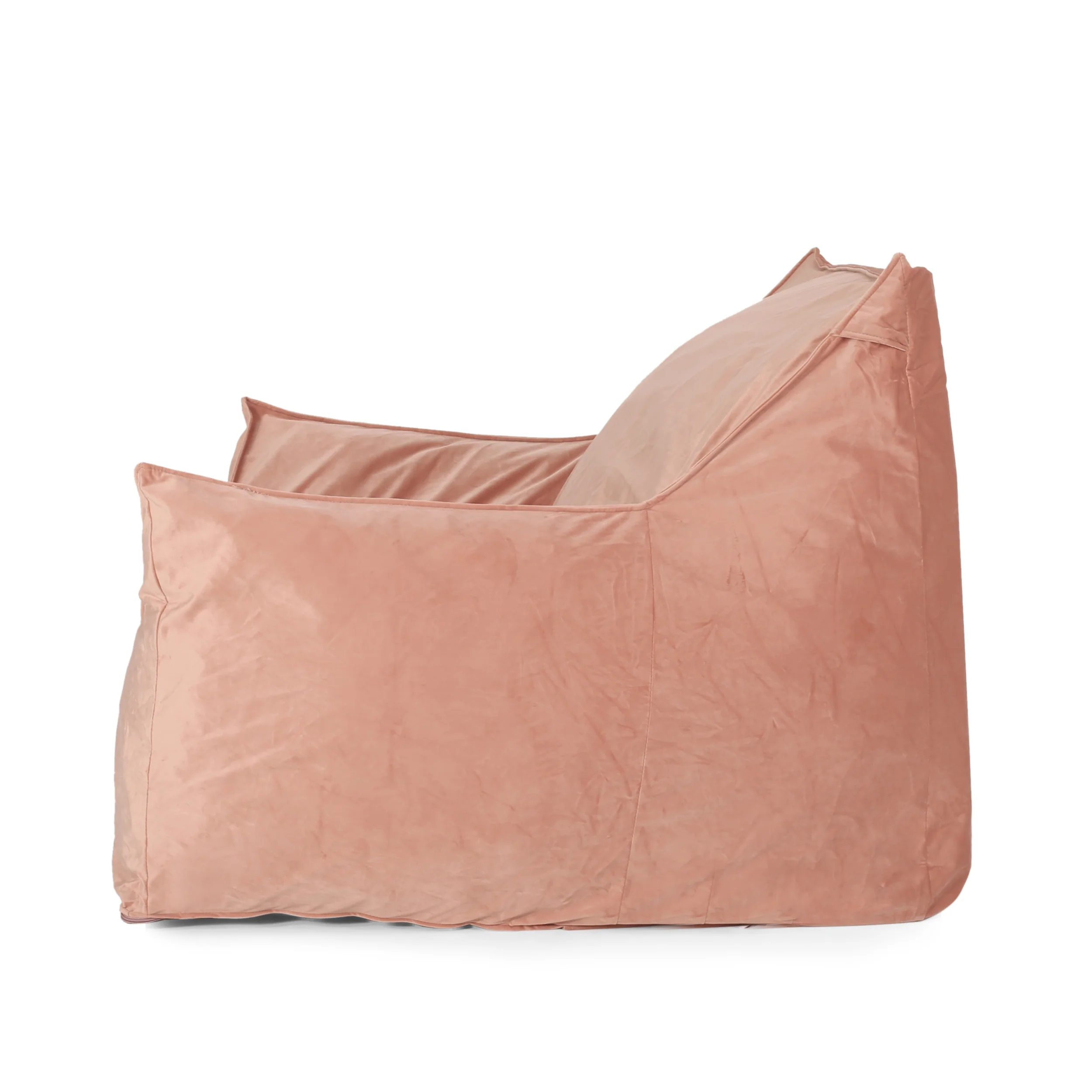 Ehlen Modern Velveteen Bean Bag Chair with Armrests - furnishings