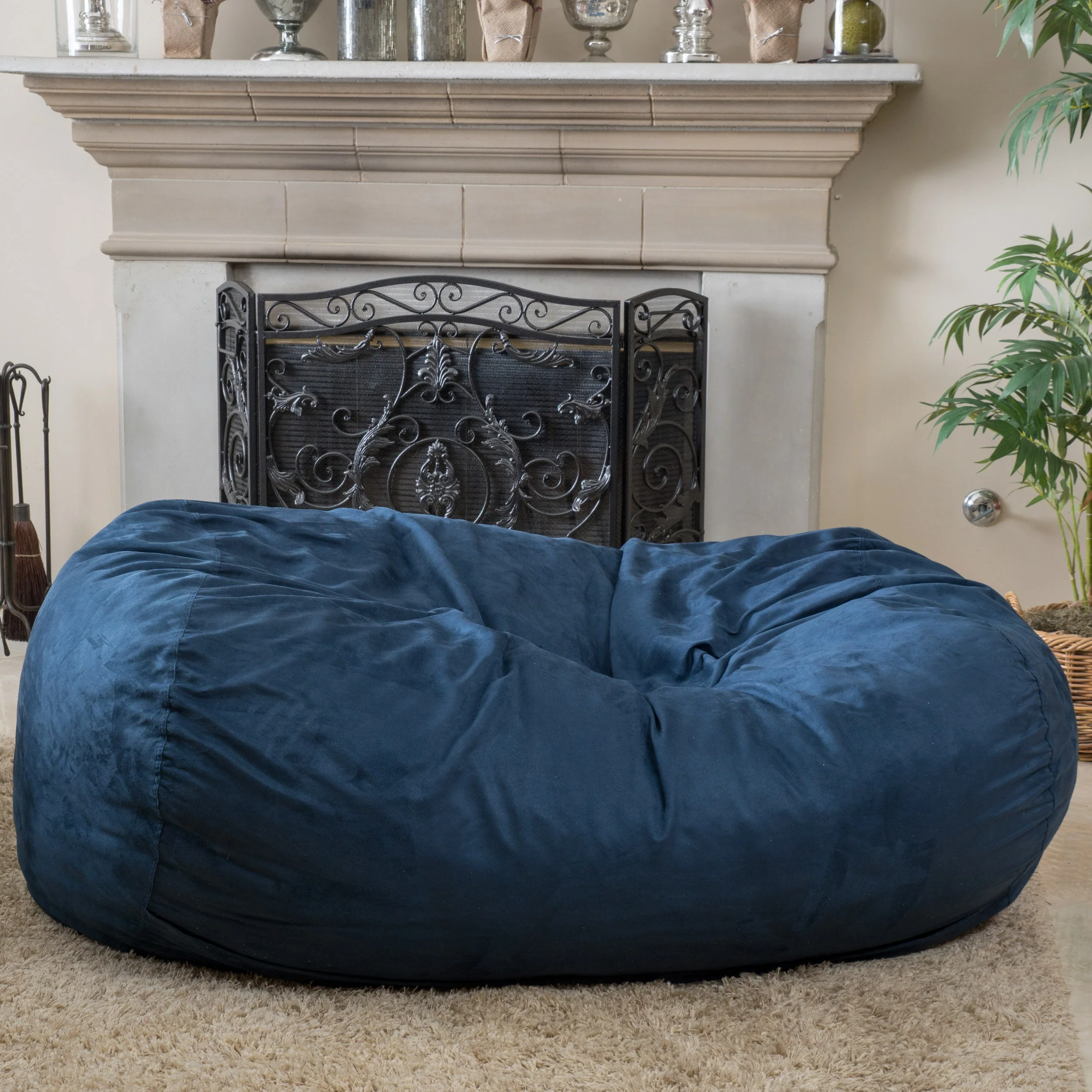 Brynnli Traditional 6.5 Foot Suede Bean Bag (Cover Only) - furnishings