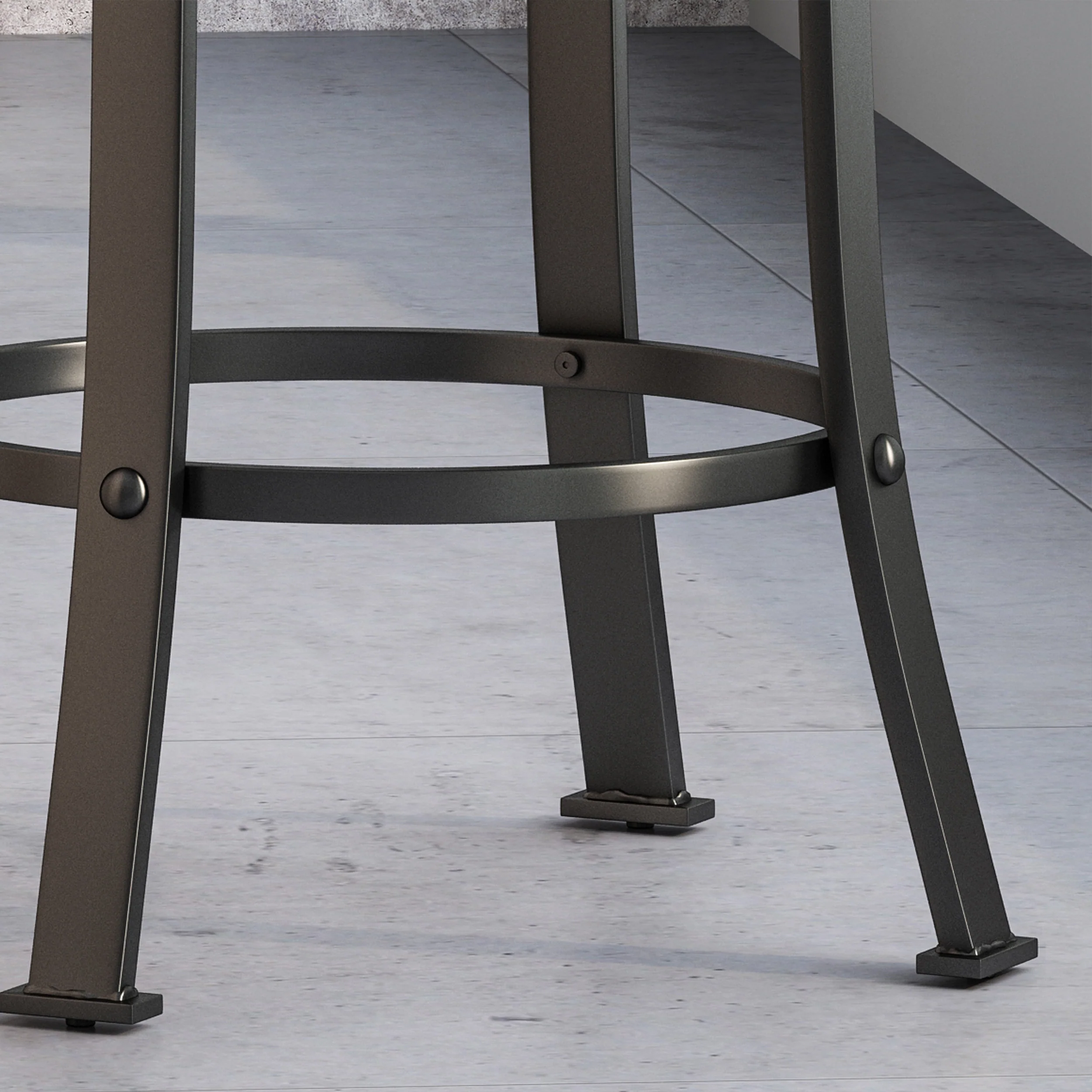 Cassum Modern Industrial Swiveling Counter Stool (Set of 2) - furnishings
