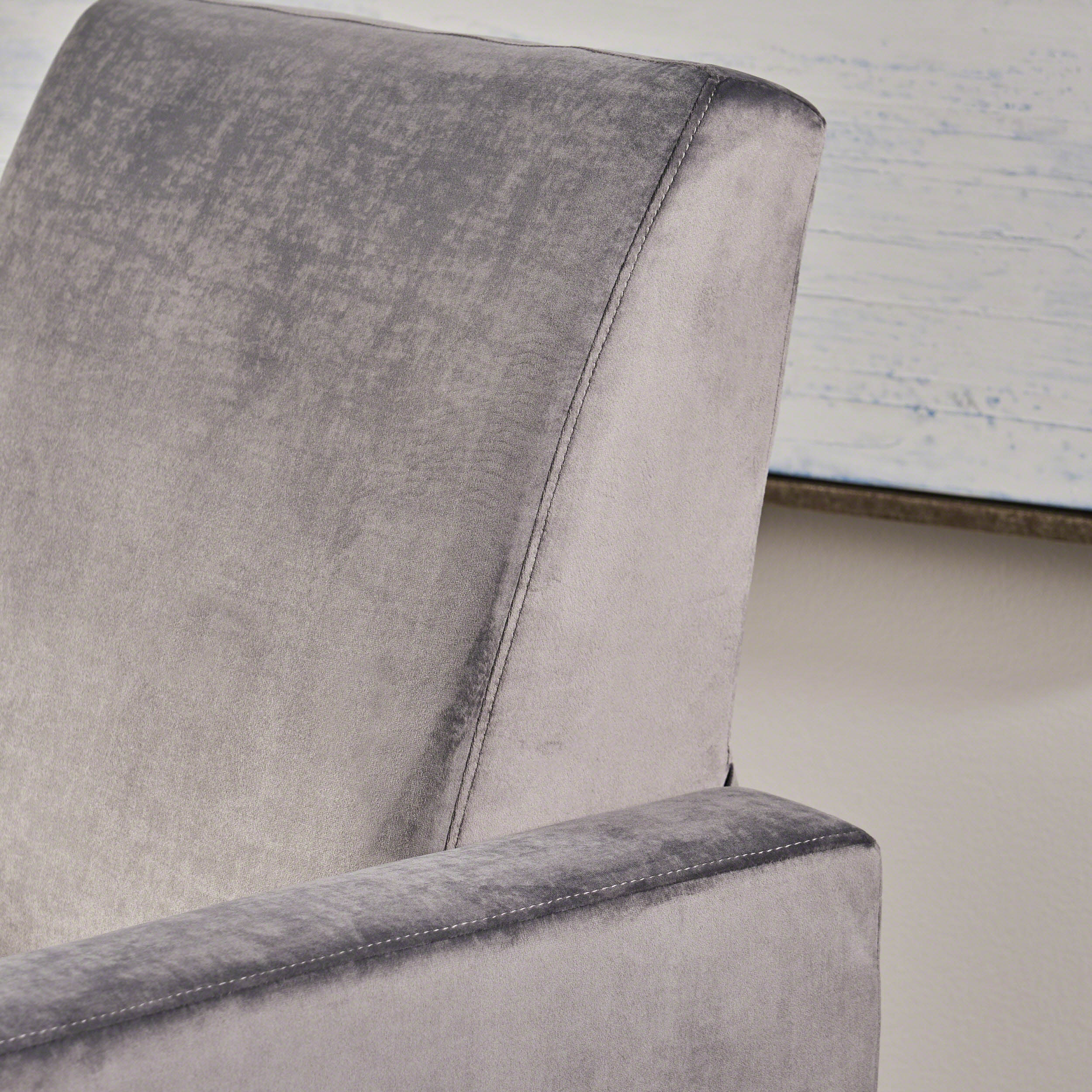 Arvin Modern Push Back High Leg Recliner with Stainless Steel Legs - furnishings