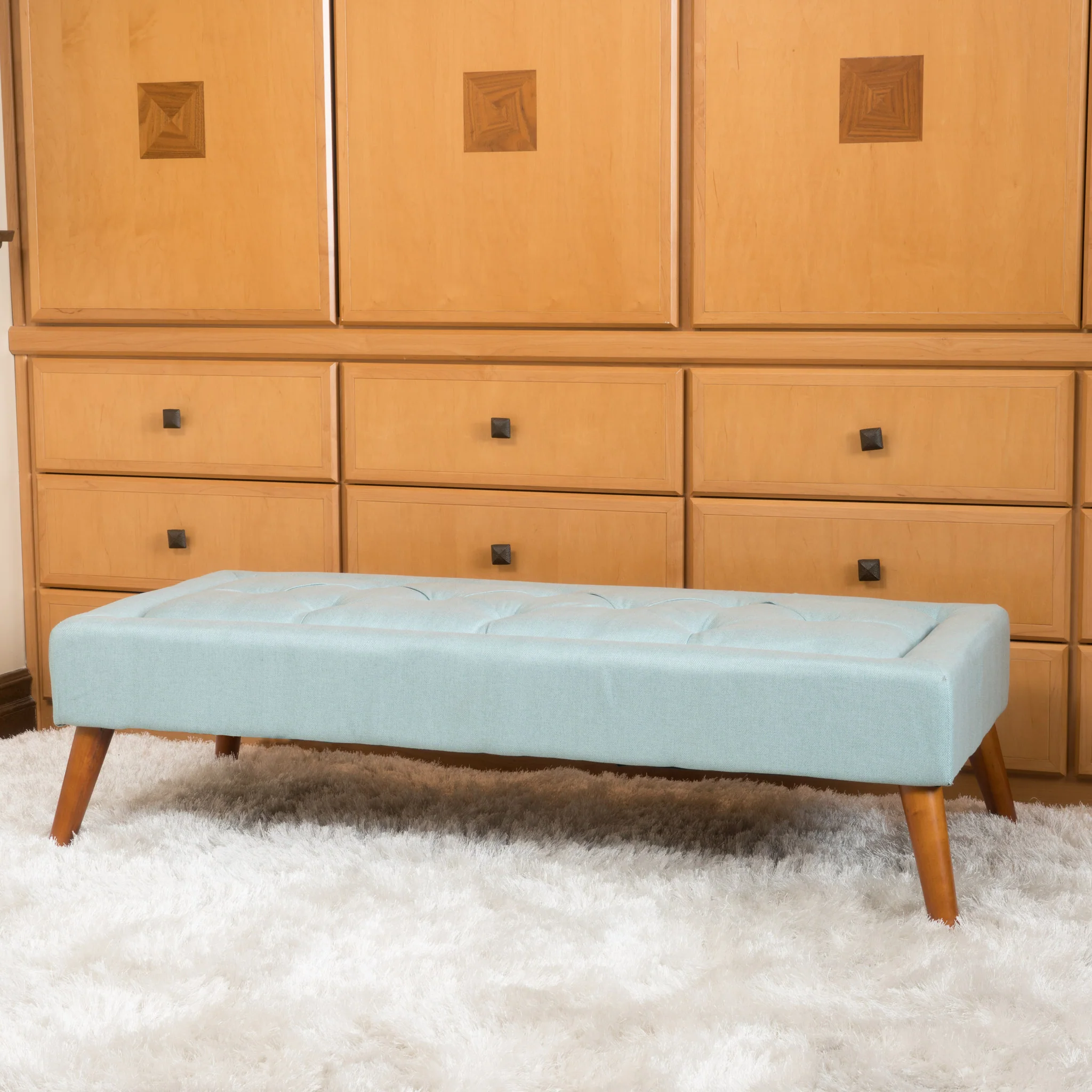 Pyram Mid Century Modern Ottoman Bench - furnishings