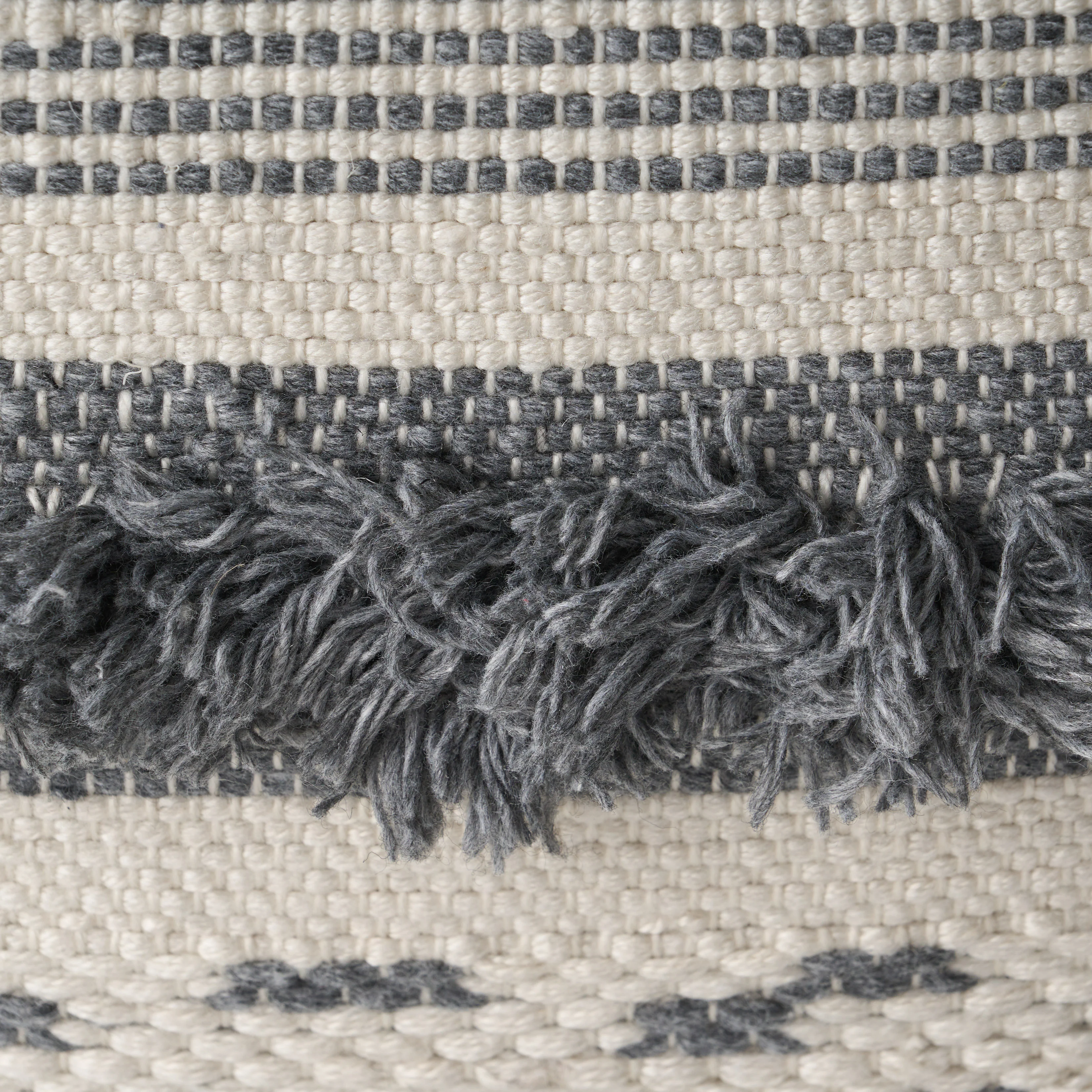 Evanora Contemporary Faux Yarn Pouf Ottoman - furnishings