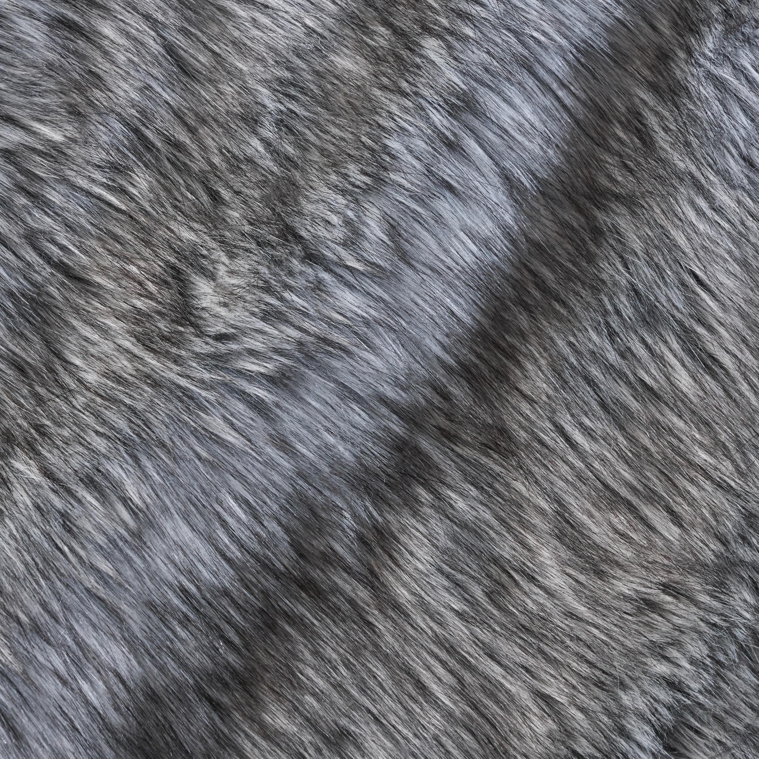 Laraine Modern Glam Rectangular Taupe Faux Fur Throw Blanket - furnishings