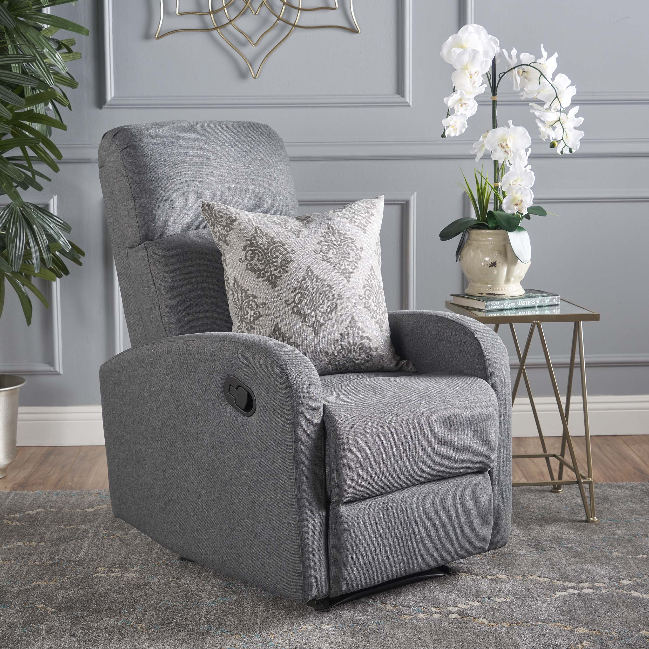 Hampden Contemporary Fabric Upholstered Recliner - furnishings